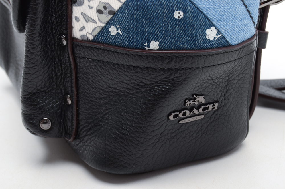 Coach Denim Patchwork Mini Backpack