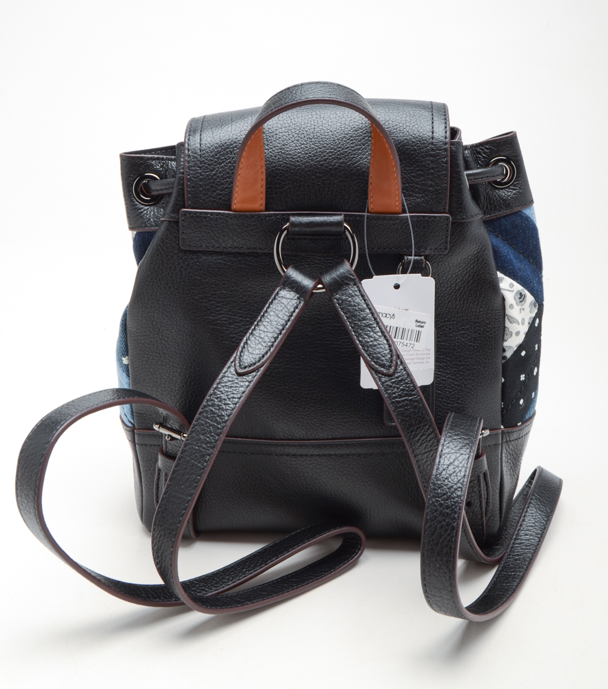 Coach Denim Patchwork Mini Backpack