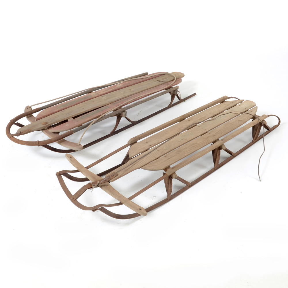 Vintage Steel Runner Sleds