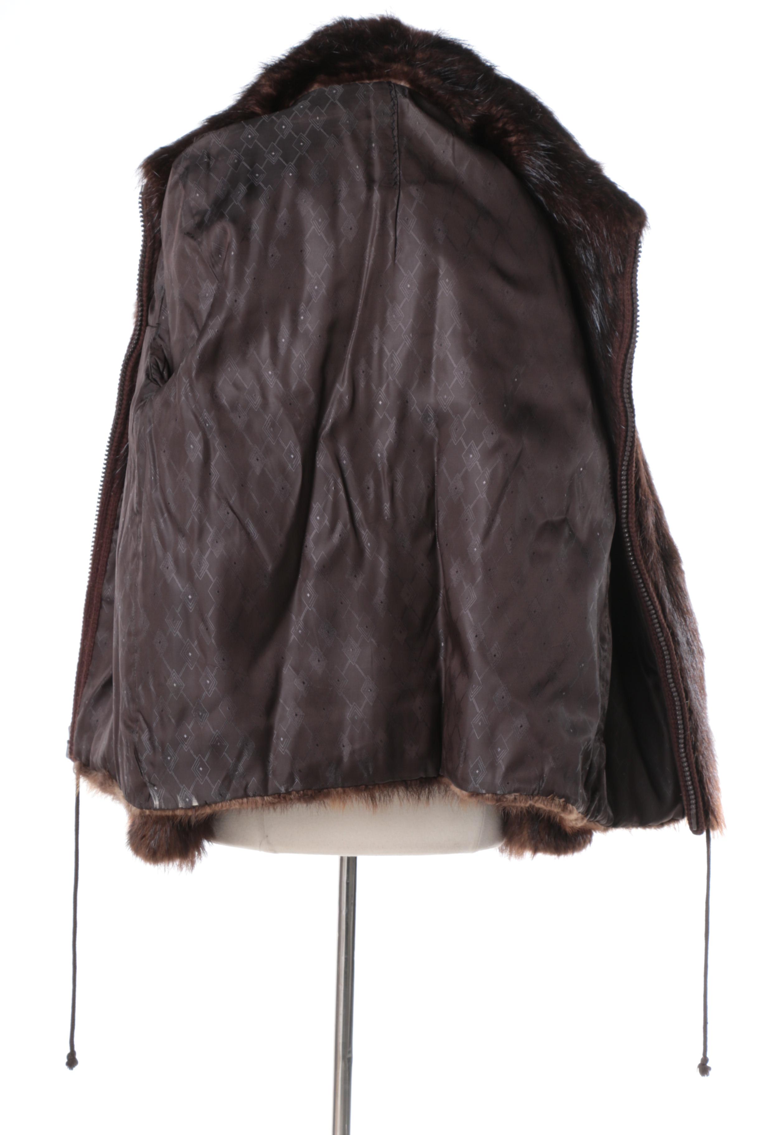 Men's Vintage Beaver Fur Coat