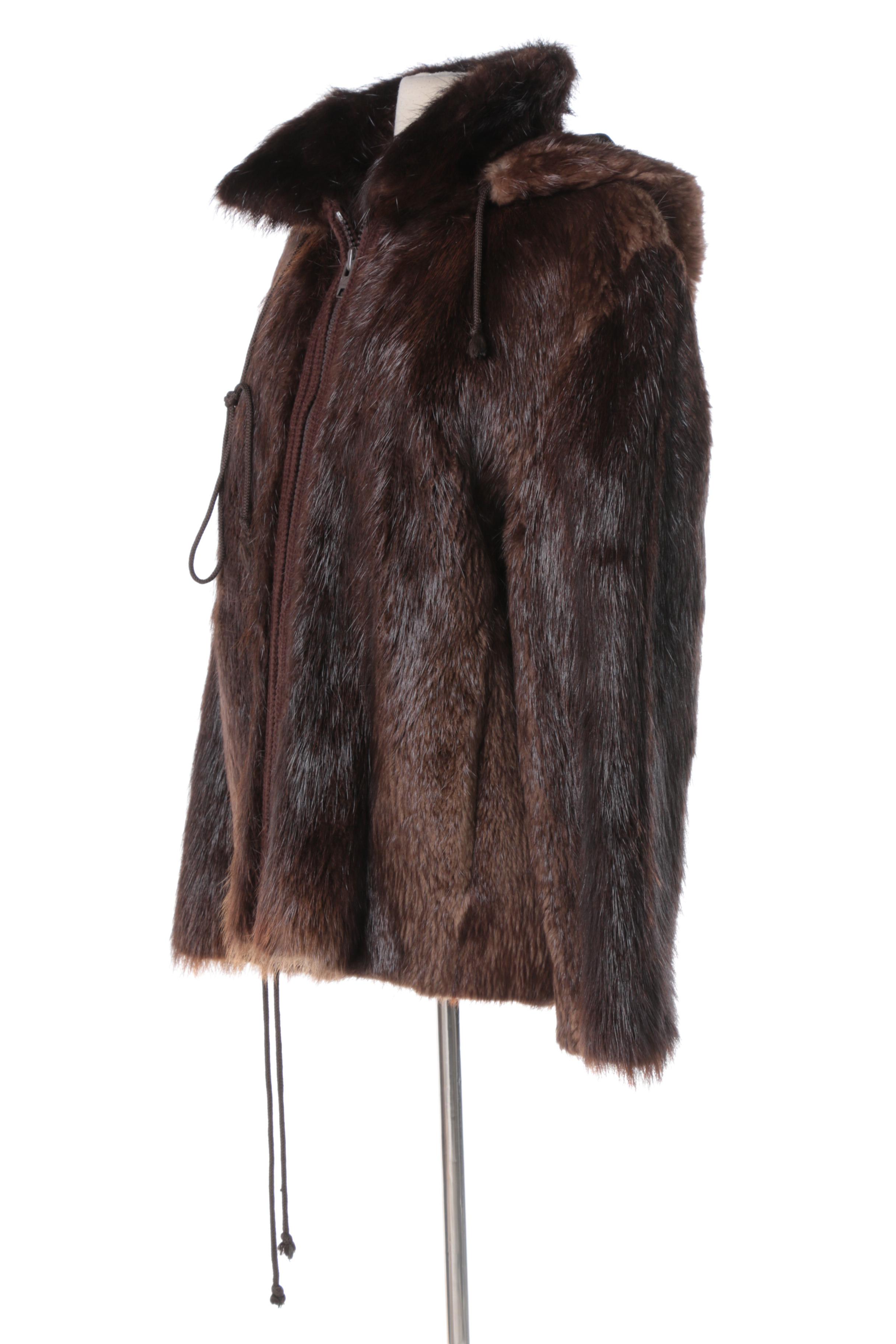 Men's Vintage Beaver Fur Coat