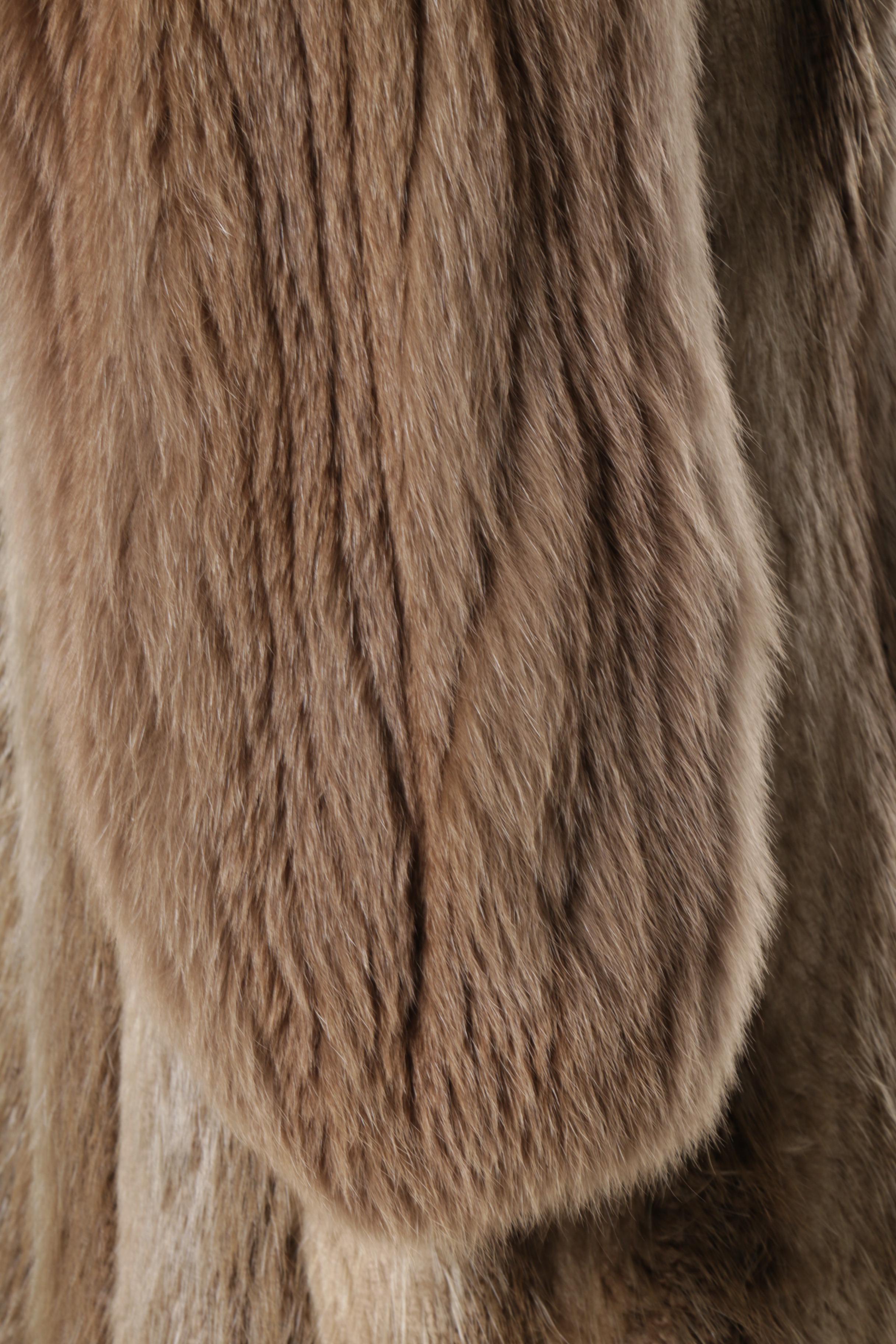 Beaver and Fox Fur Full Length Coat