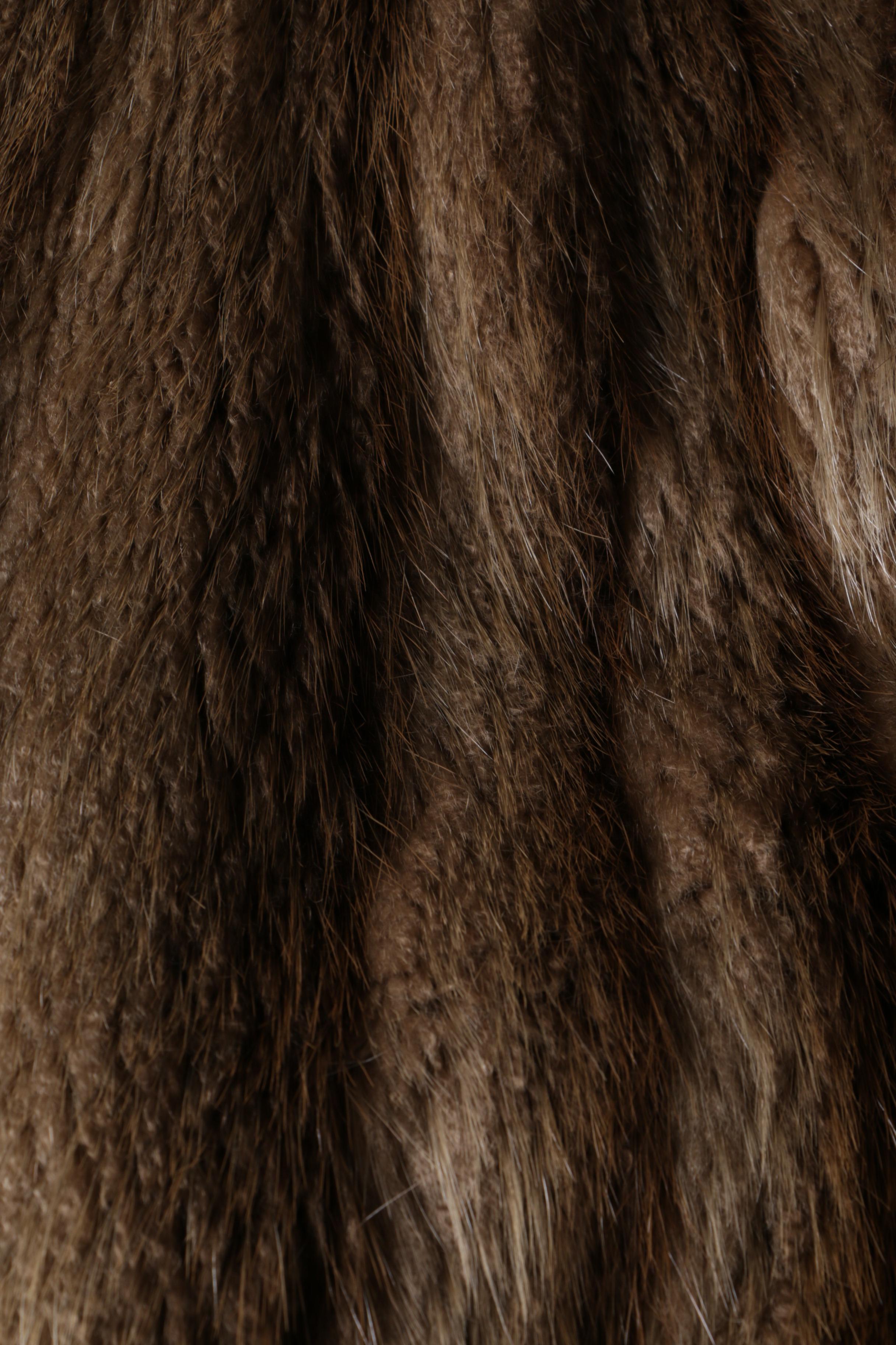 Beaver and Fox Fur Full Length Coat