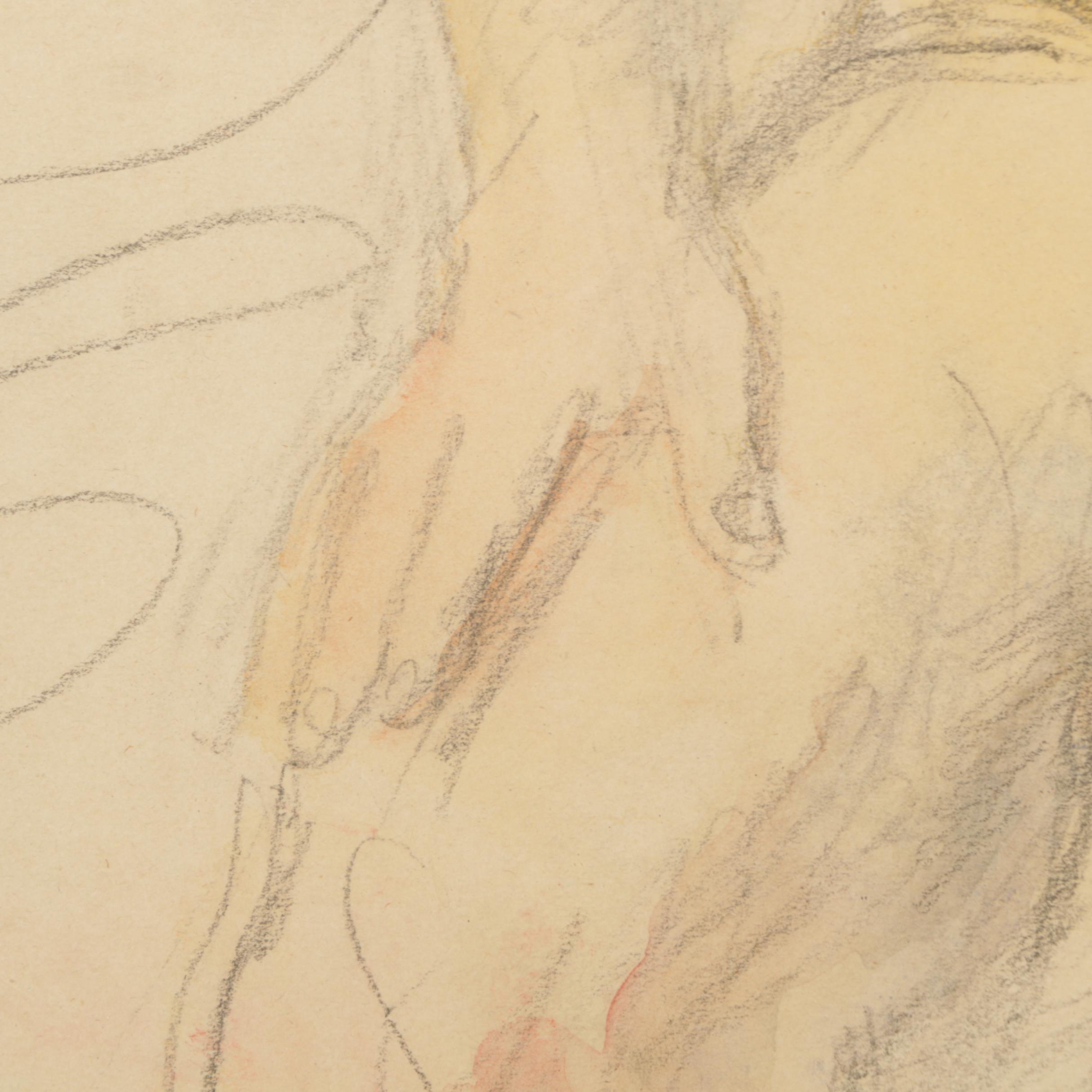 Figure Drawings and Watercolor Featuring Harvey Dinnerstein and Raphael Soyer