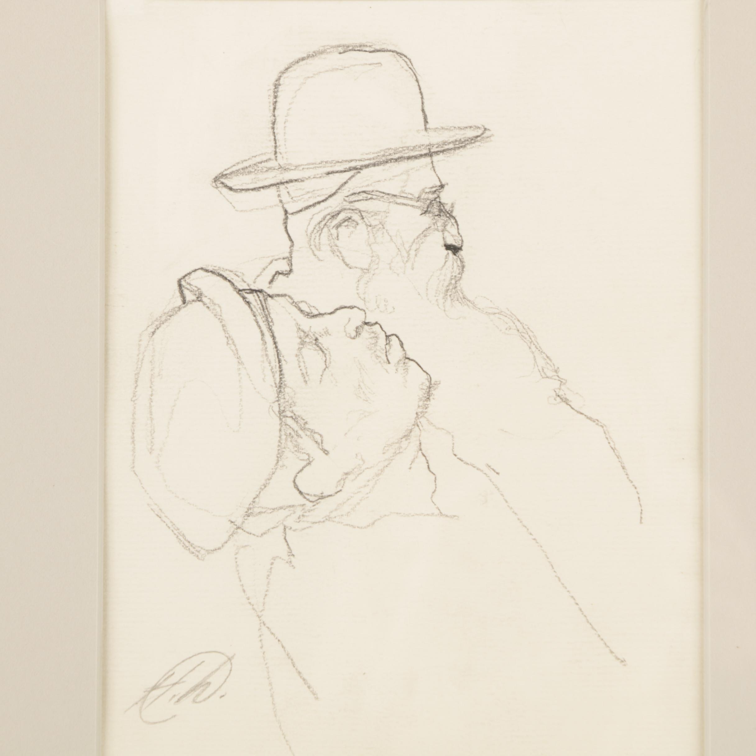 Figure Drawings and Watercolor Featuring Harvey Dinnerstein and Raphael Soyer