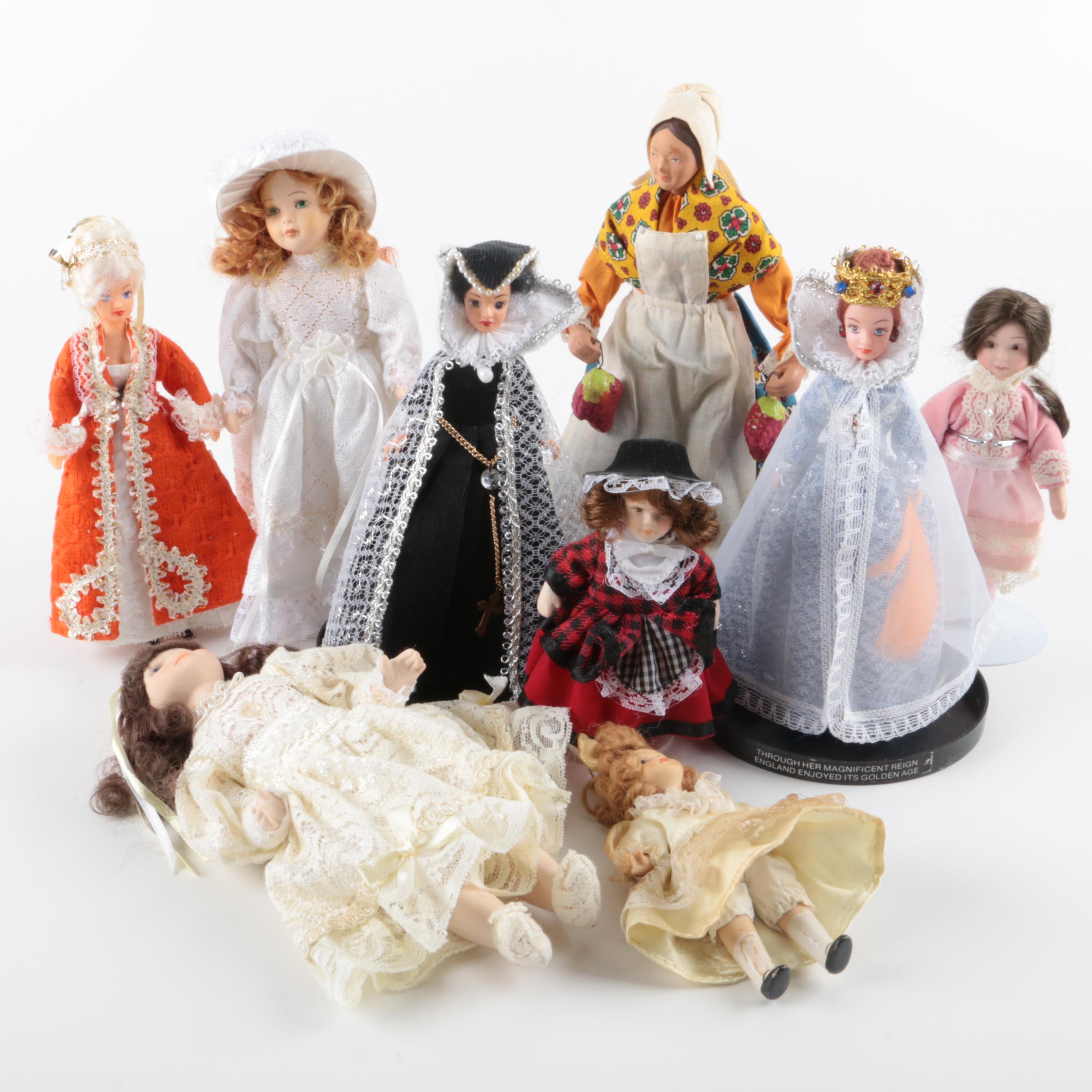 Vintage Porcelain Dolls Including "Fancy Friends Collectibles"