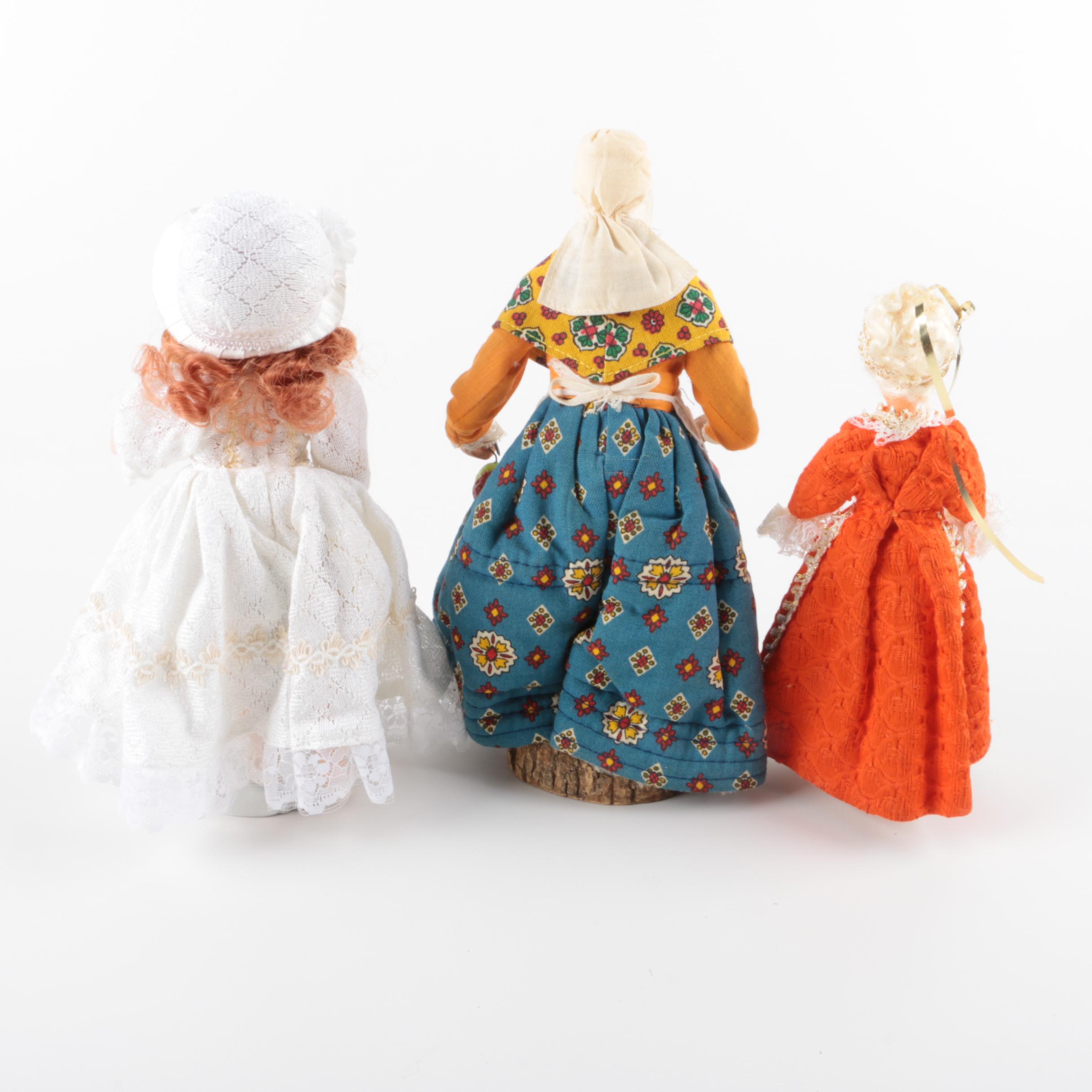 Vintage Porcelain Dolls Including "Fancy Friends Collectibles"