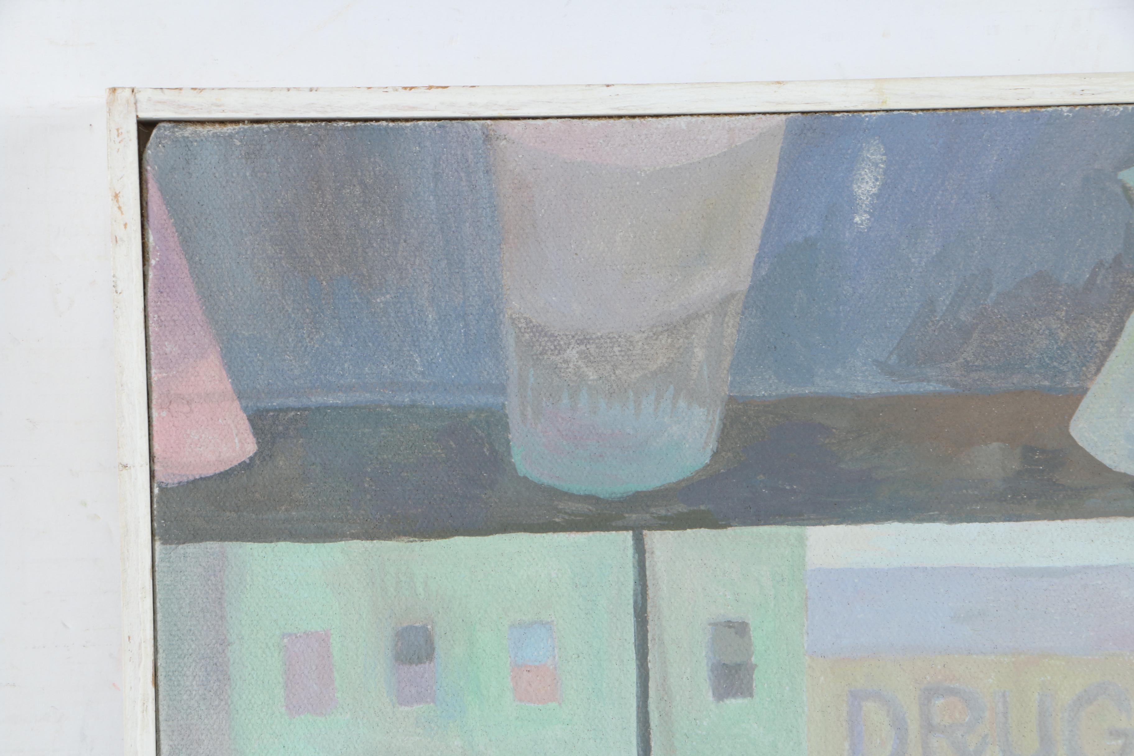 David Walker Oil on Canvas Painting "Restaurant Scene"