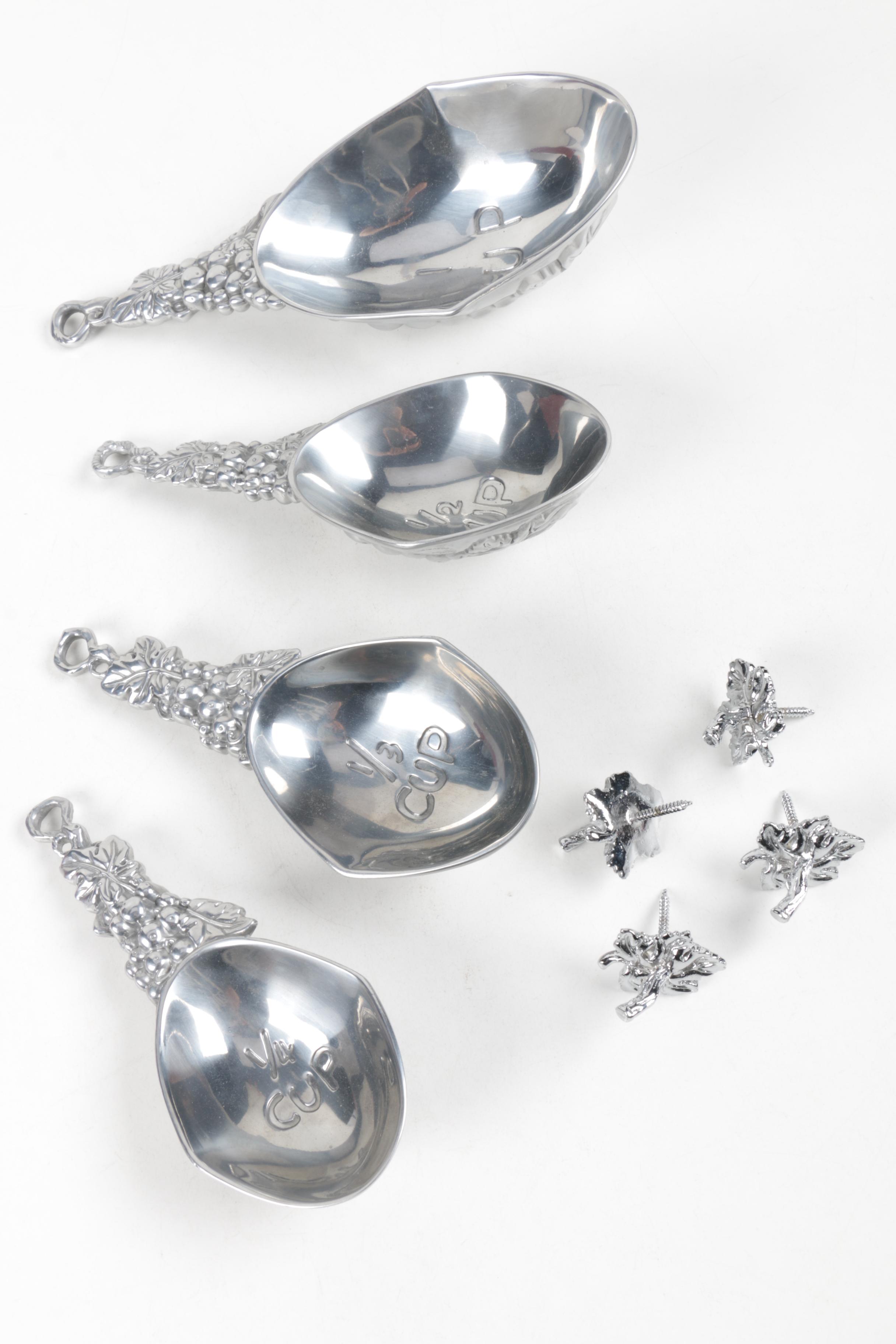 Arthur Court "Grape" Aluminum Measuring Cup Set