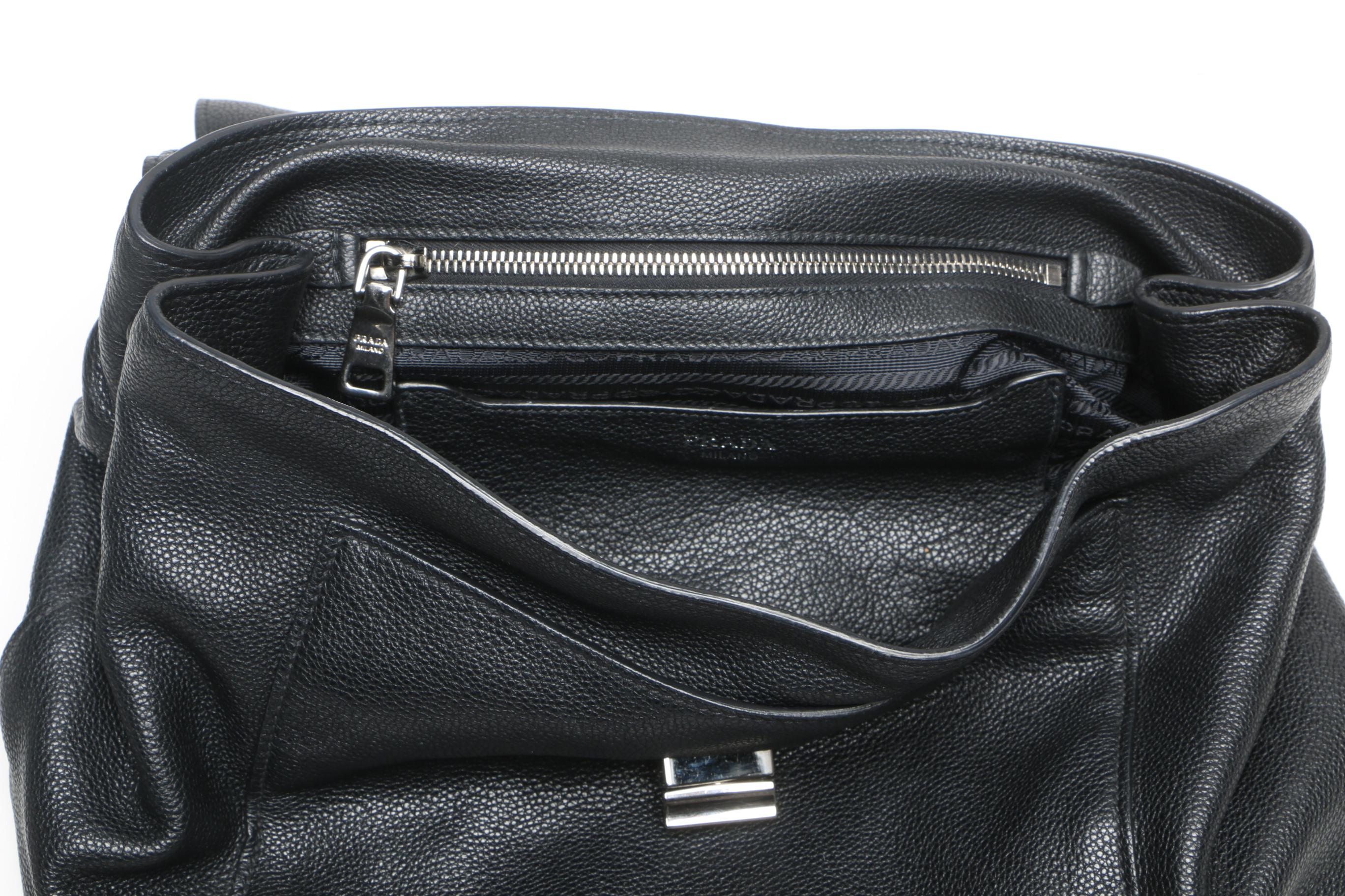 Prada Black Toro Leather Handbag