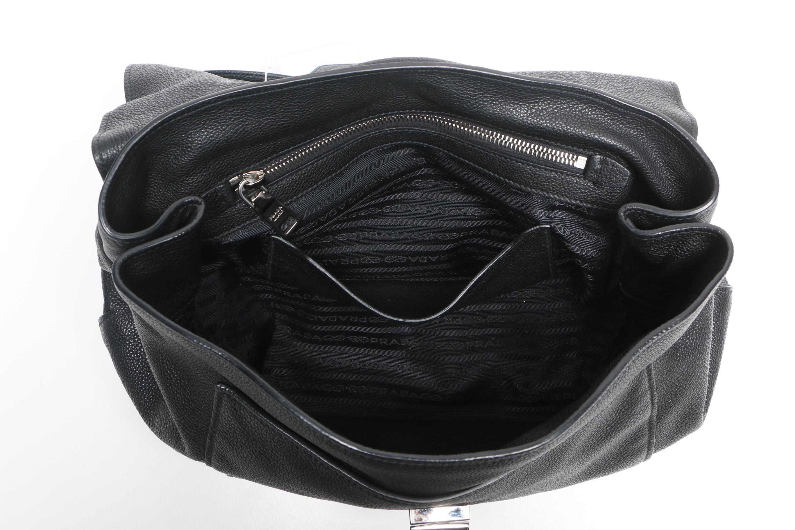 Prada Black Toro Leather Handbag