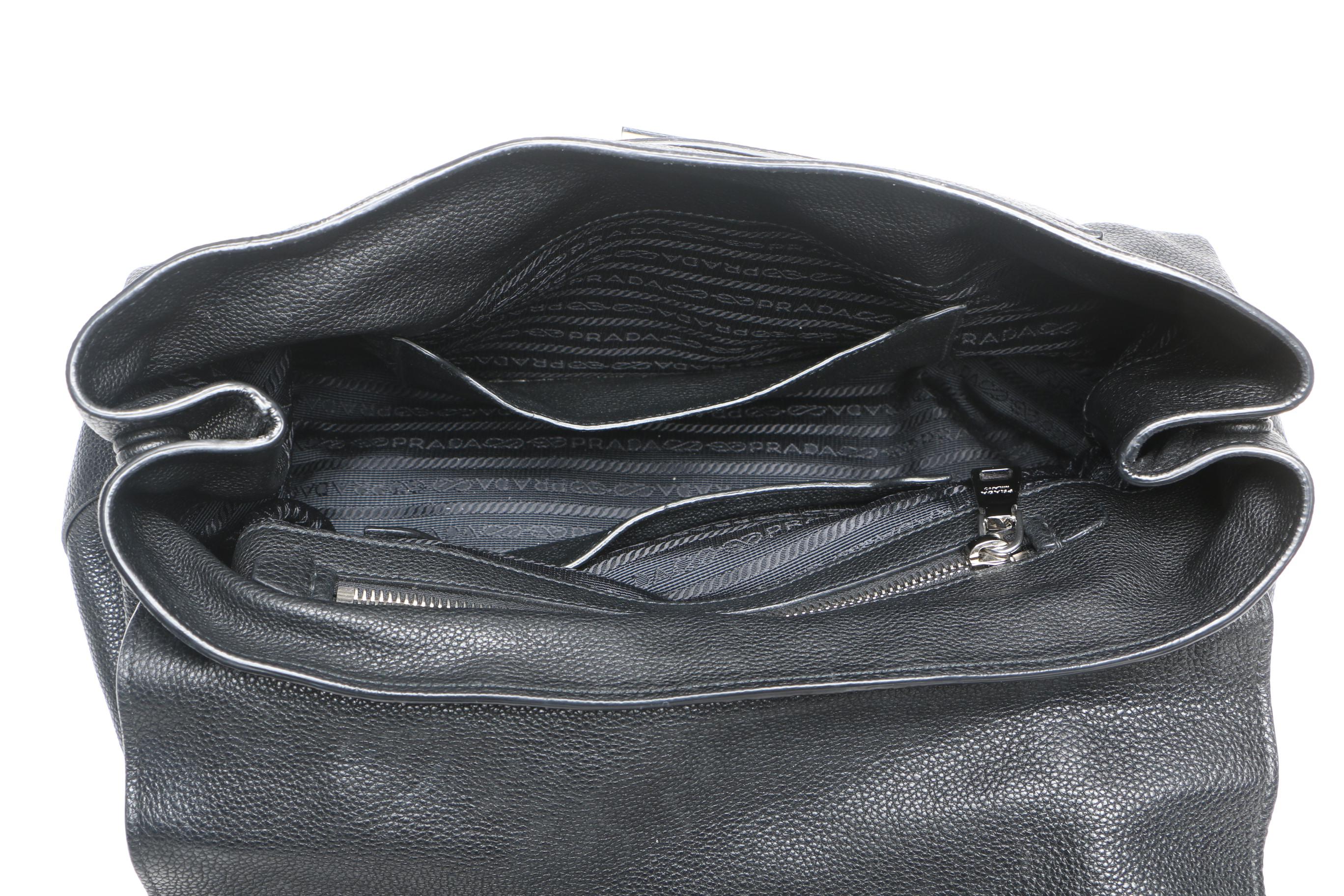 Prada Black Toro Leather Handbag