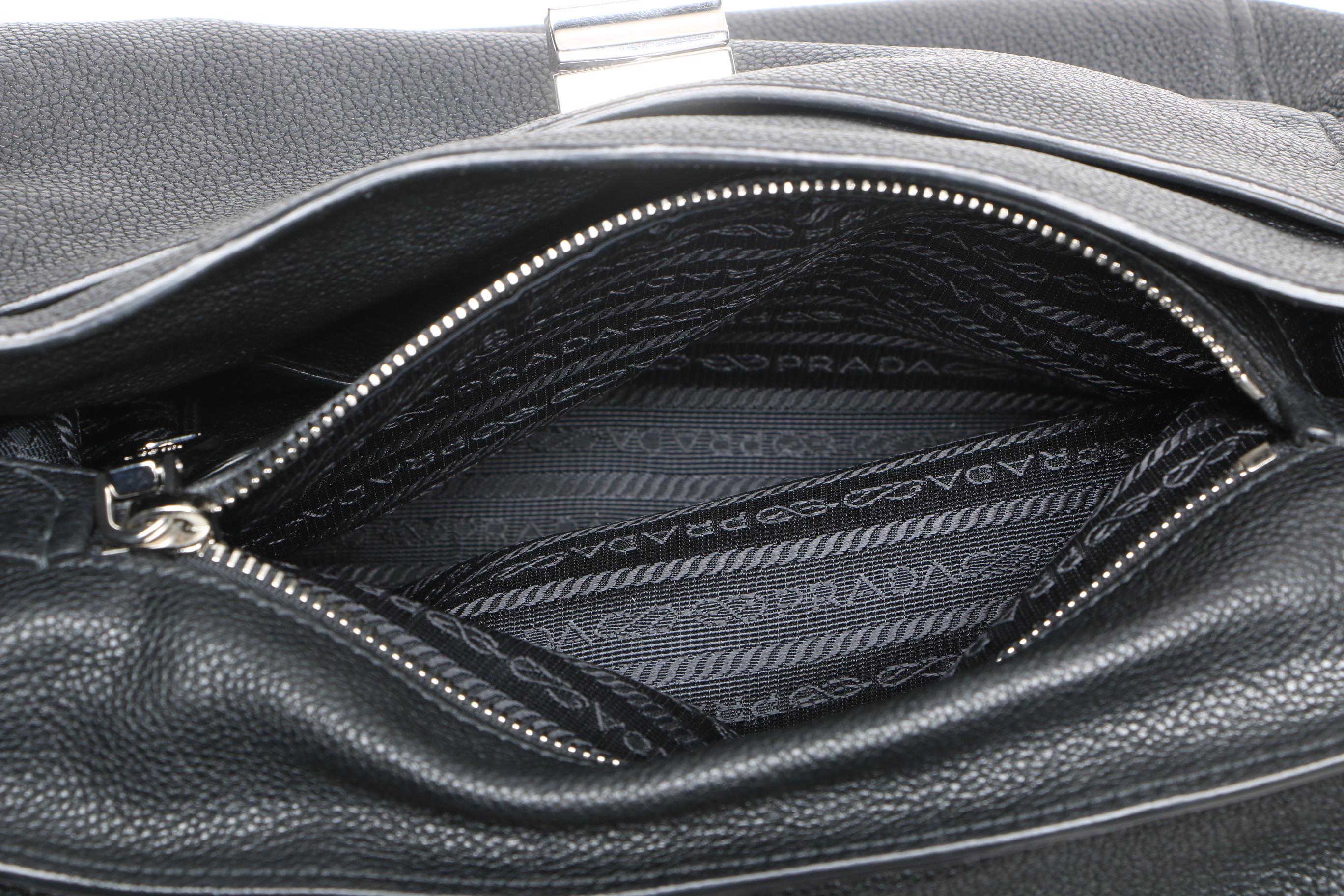 Prada Black Toro Leather Handbag