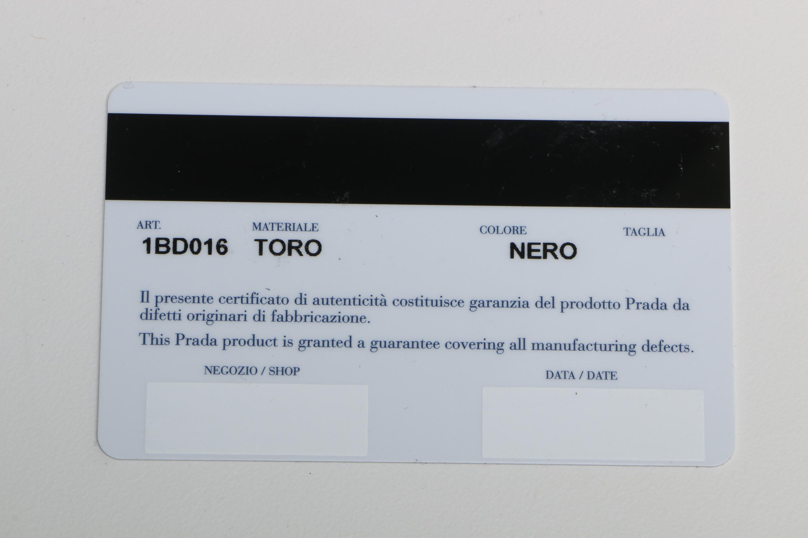 Prada Black Toro Leather Handbag