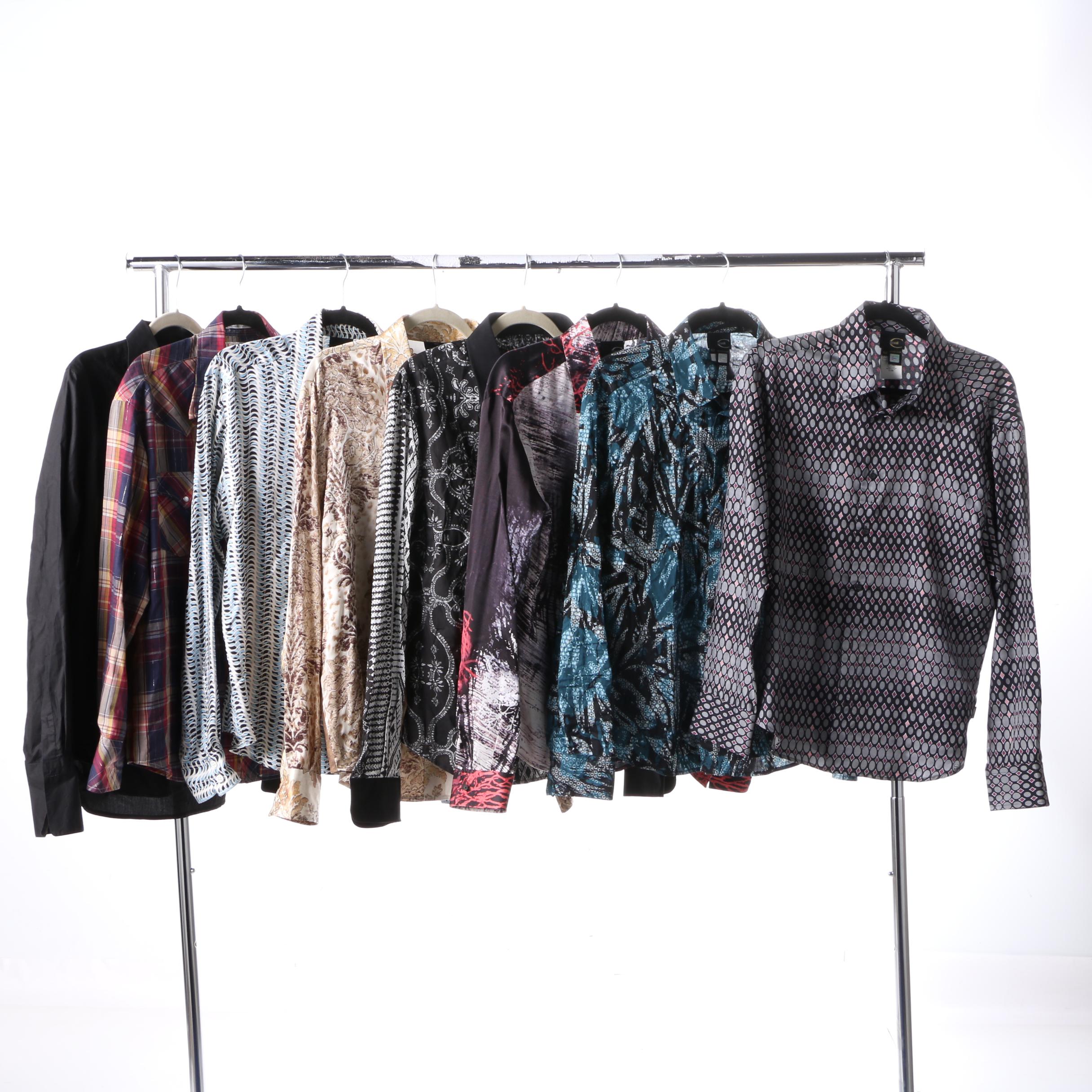 Men's Dress Shirts Including Roberto Cavalli