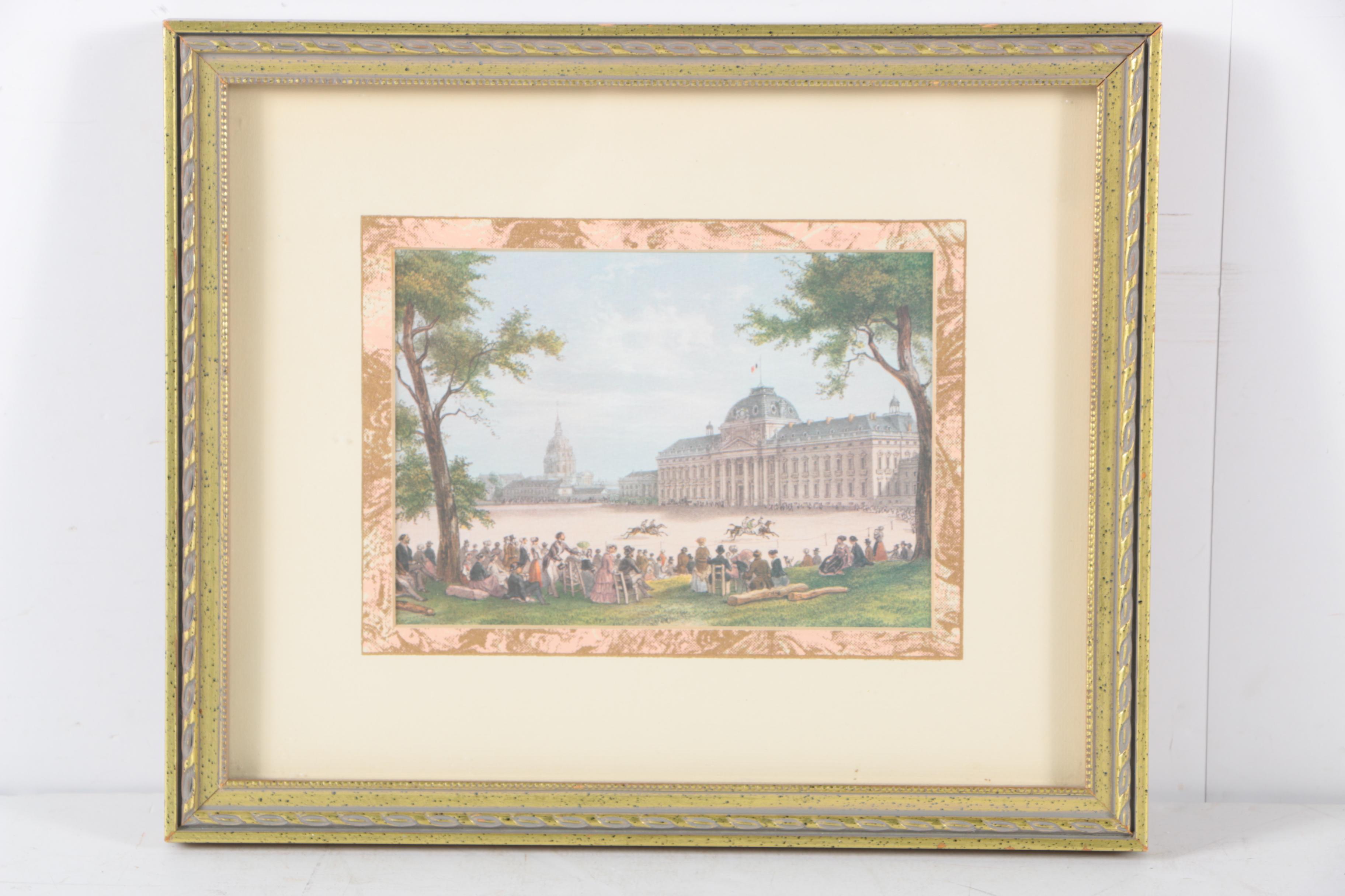 Offset Lithographs on Paper After Parisian Landscape Scenes