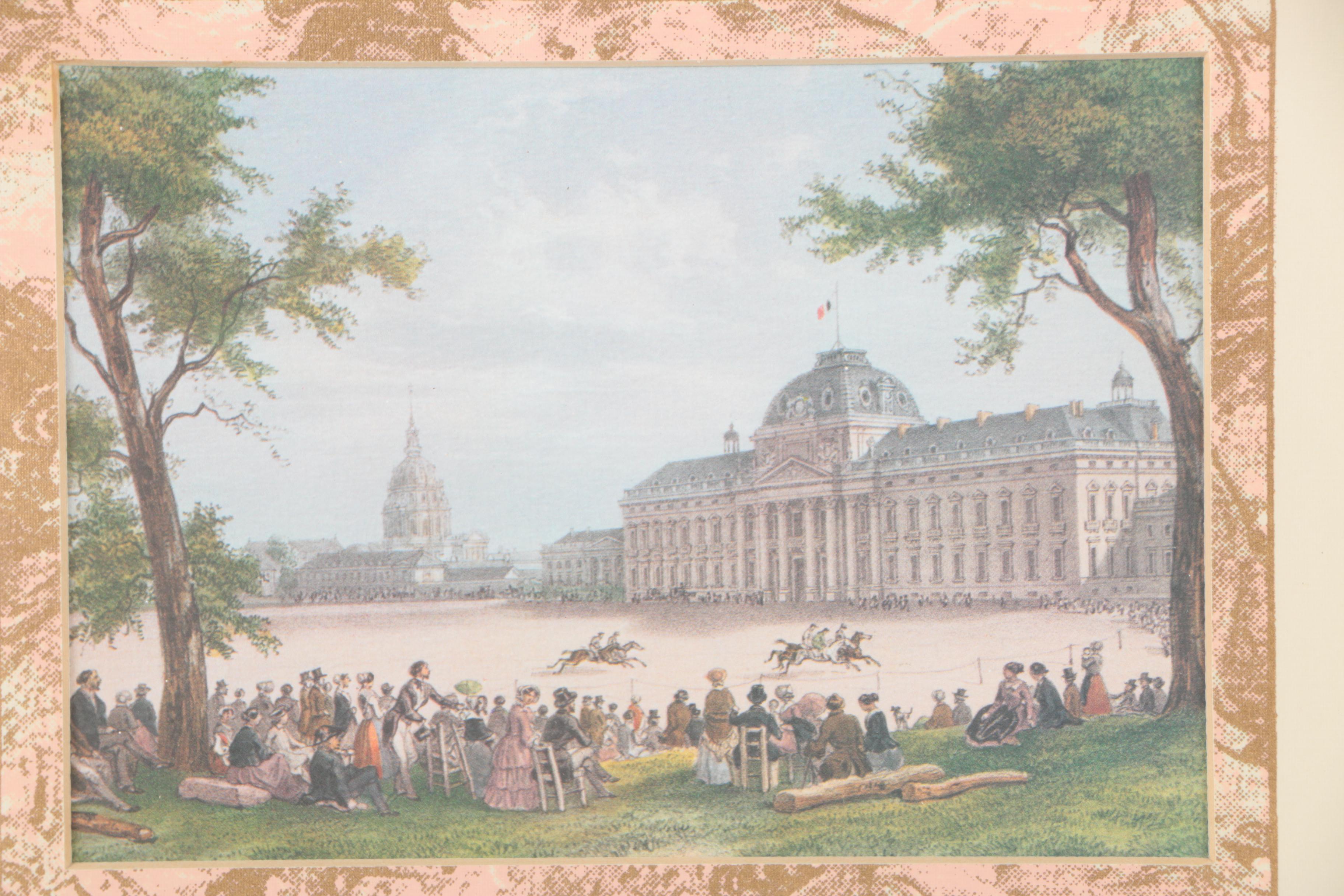 Offset Lithographs on Paper After Parisian Landscape Scenes