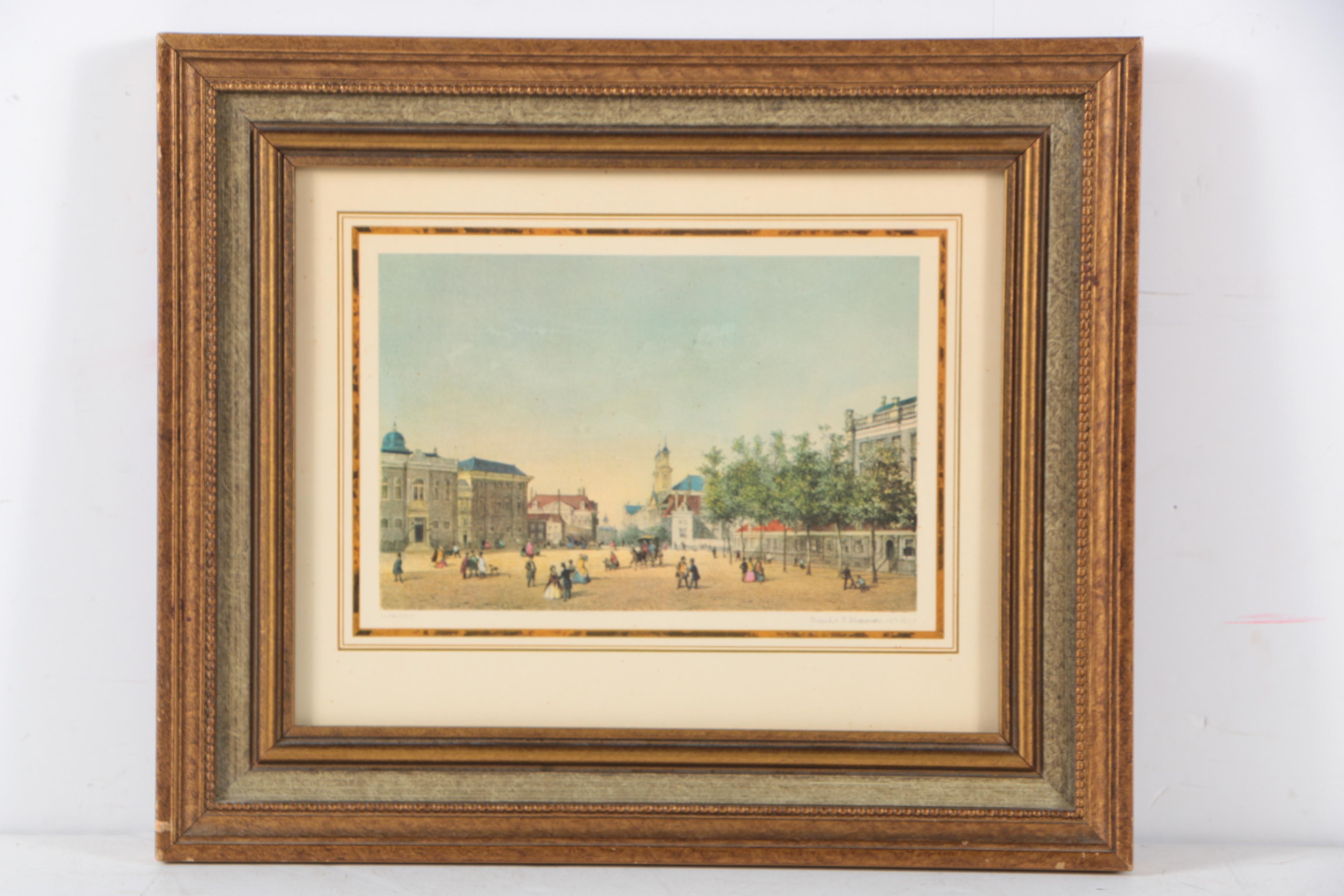 Offset Lithographs on Paper After Parisian Landscape Scenes