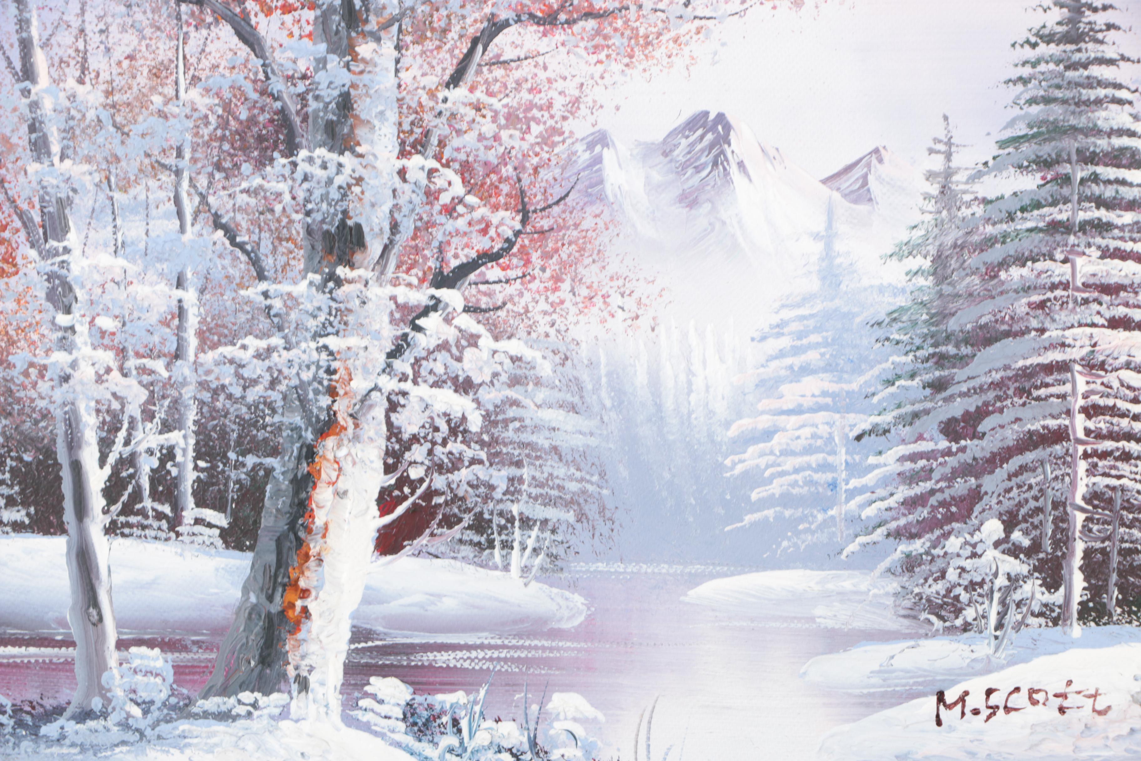 Three Landscape Oil Paintings on Canvas Board Including Clara Inness