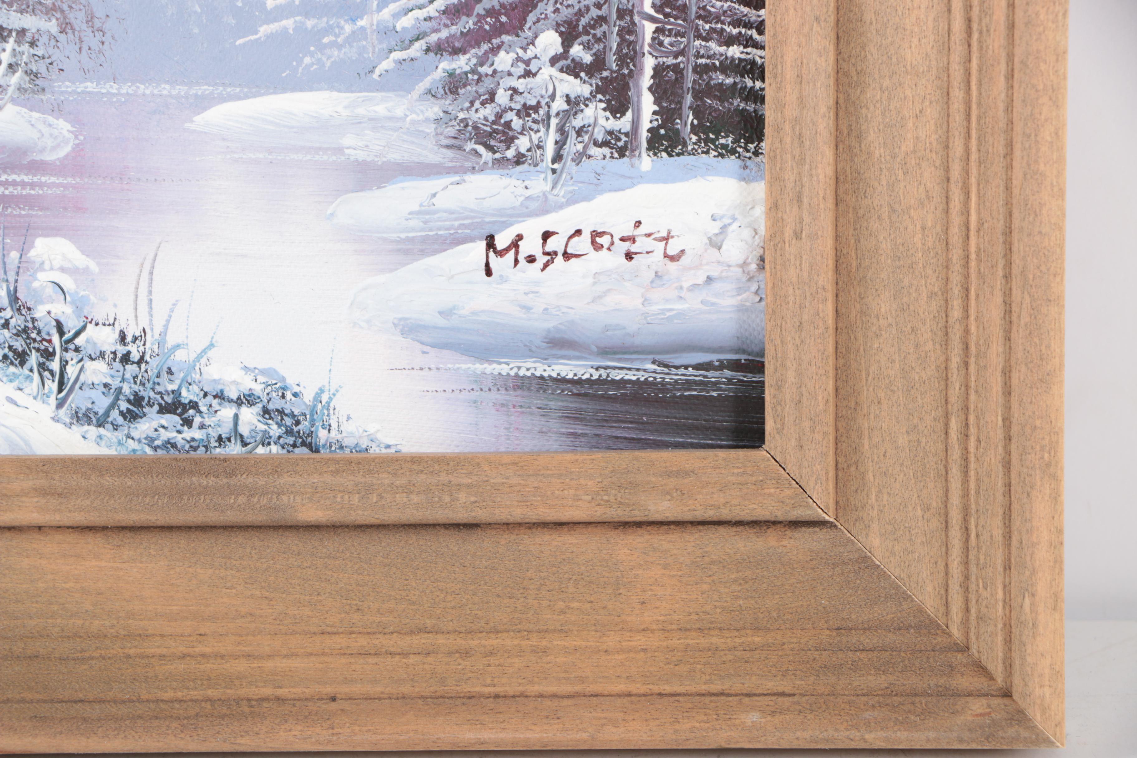 Three Landscape Oil Paintings on Canvas Board Including Clara Inness