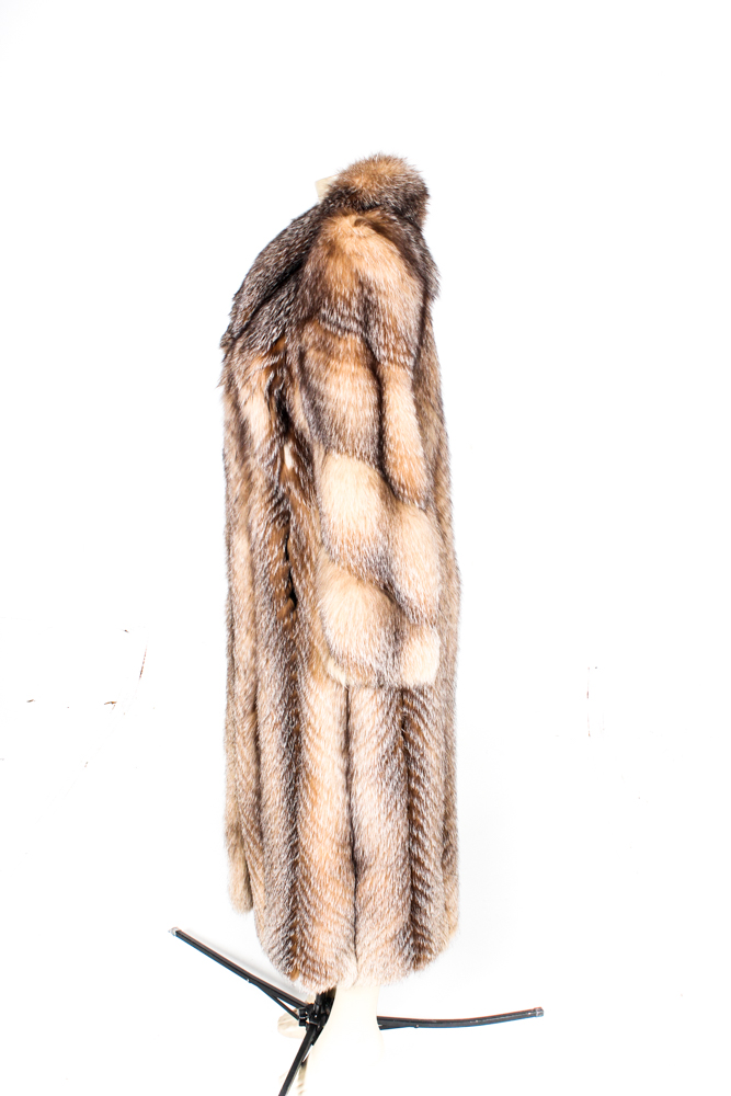 Women's Vintage Adolfo Crystal Fox Fur Coat