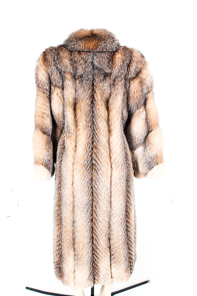 Women's Vintage Adolfo Crystal Fox Fur Coat