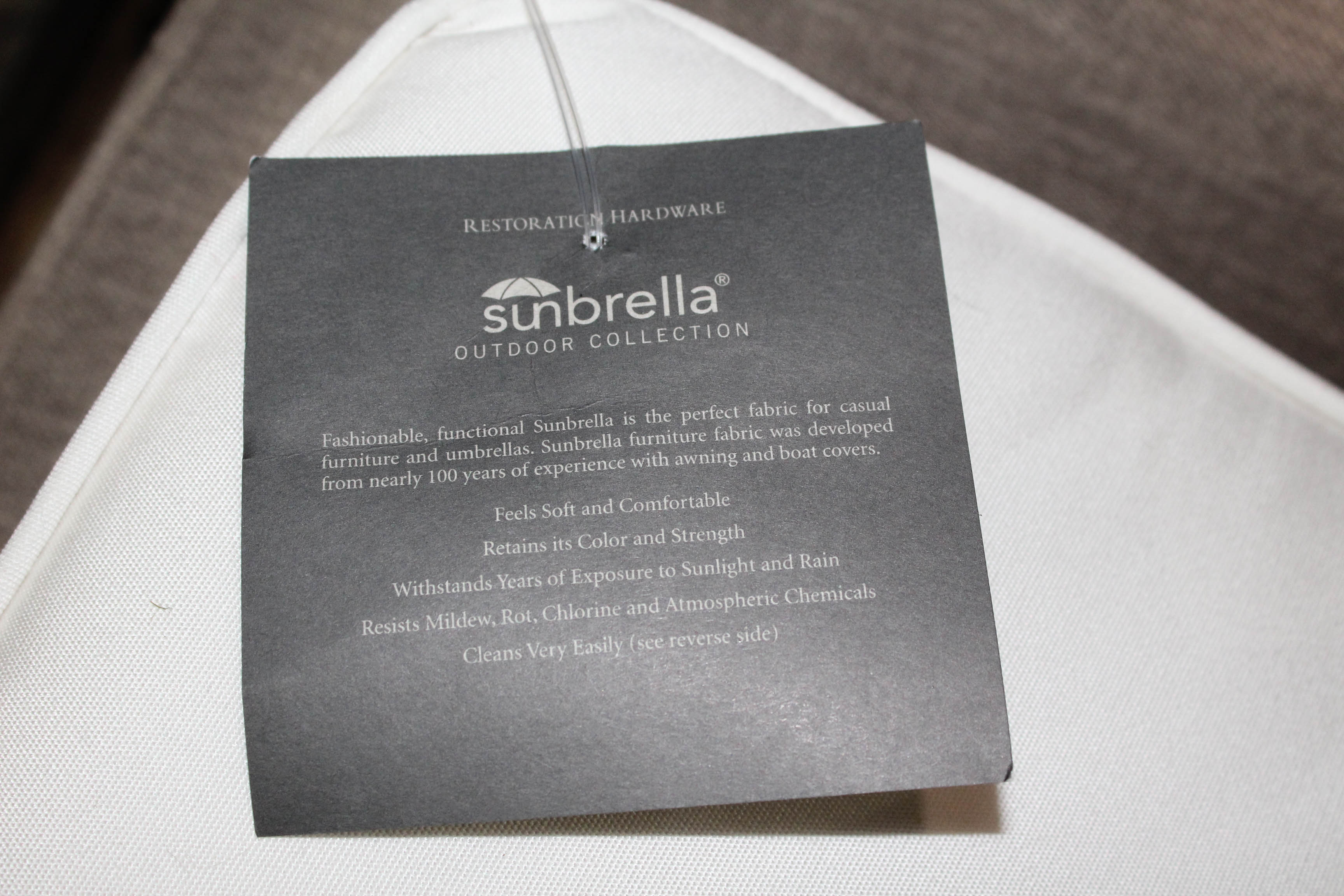 Restoration Hardware Sumbrella Outdoor Collection Sofa Cushions