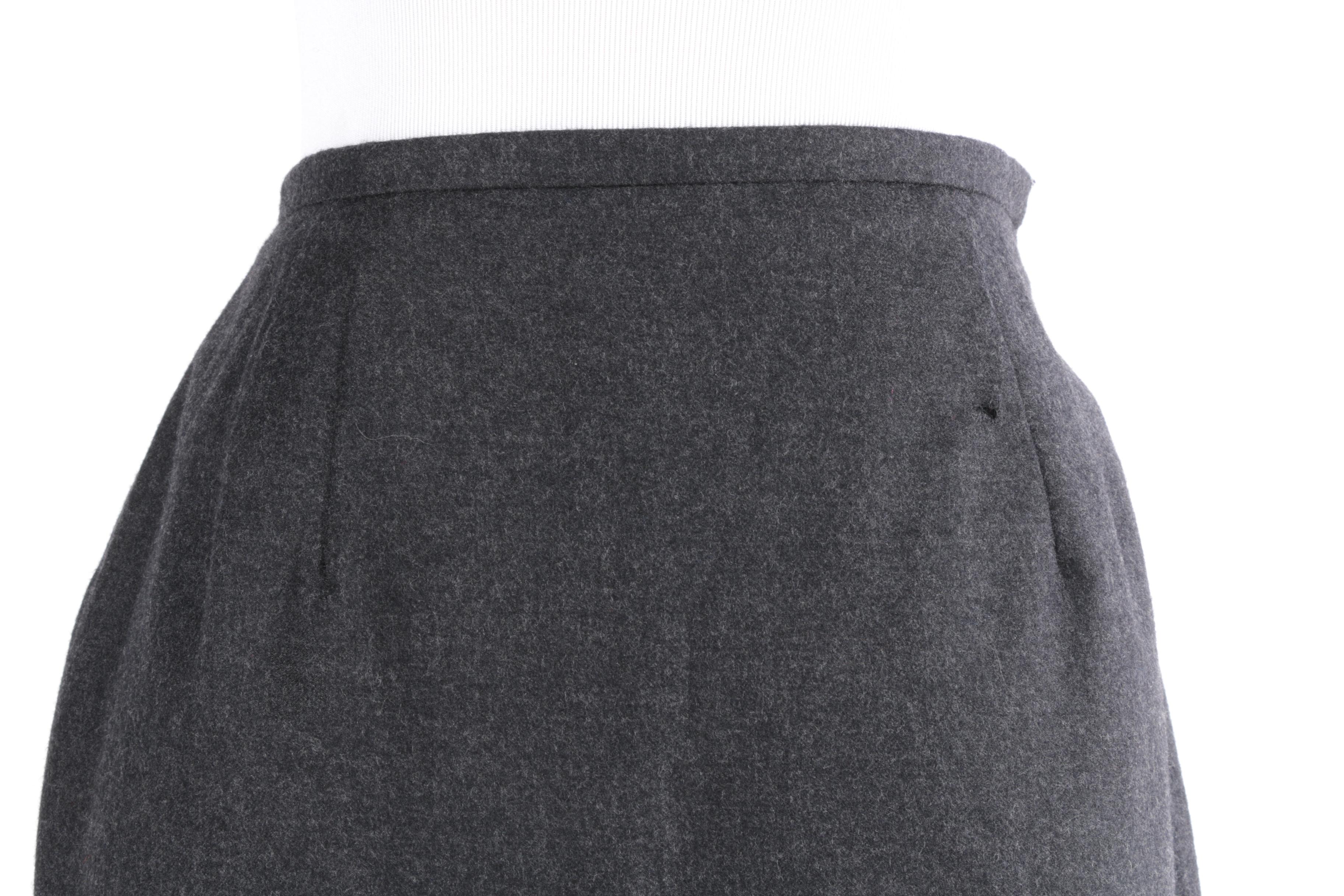 1990s Vintage Valentino Boutique Wool Pencil Skirt