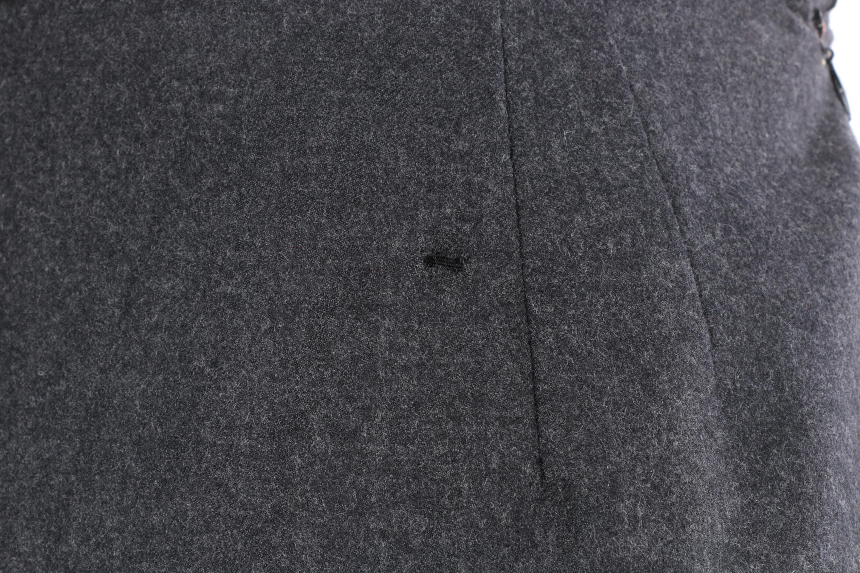 1990s Vintage Valentino Boutique Wool Pencil Skirt