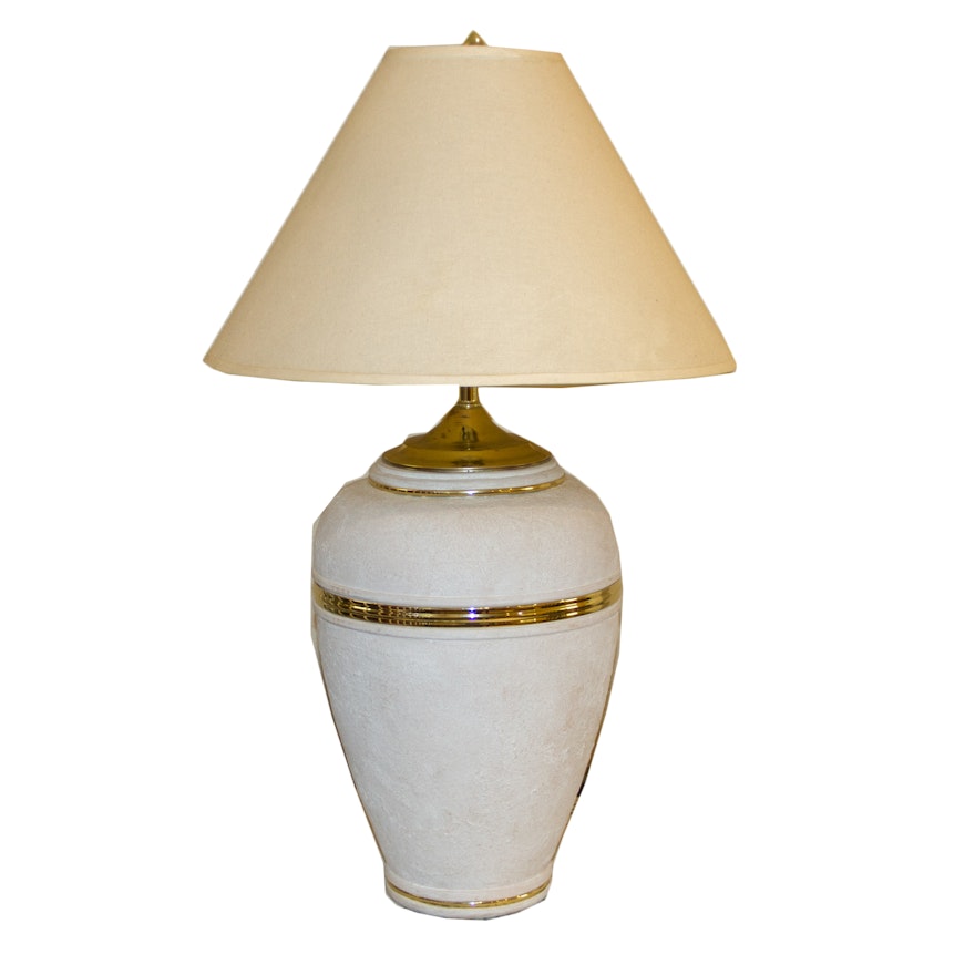 Contemporary White Ceramic Table Lamp