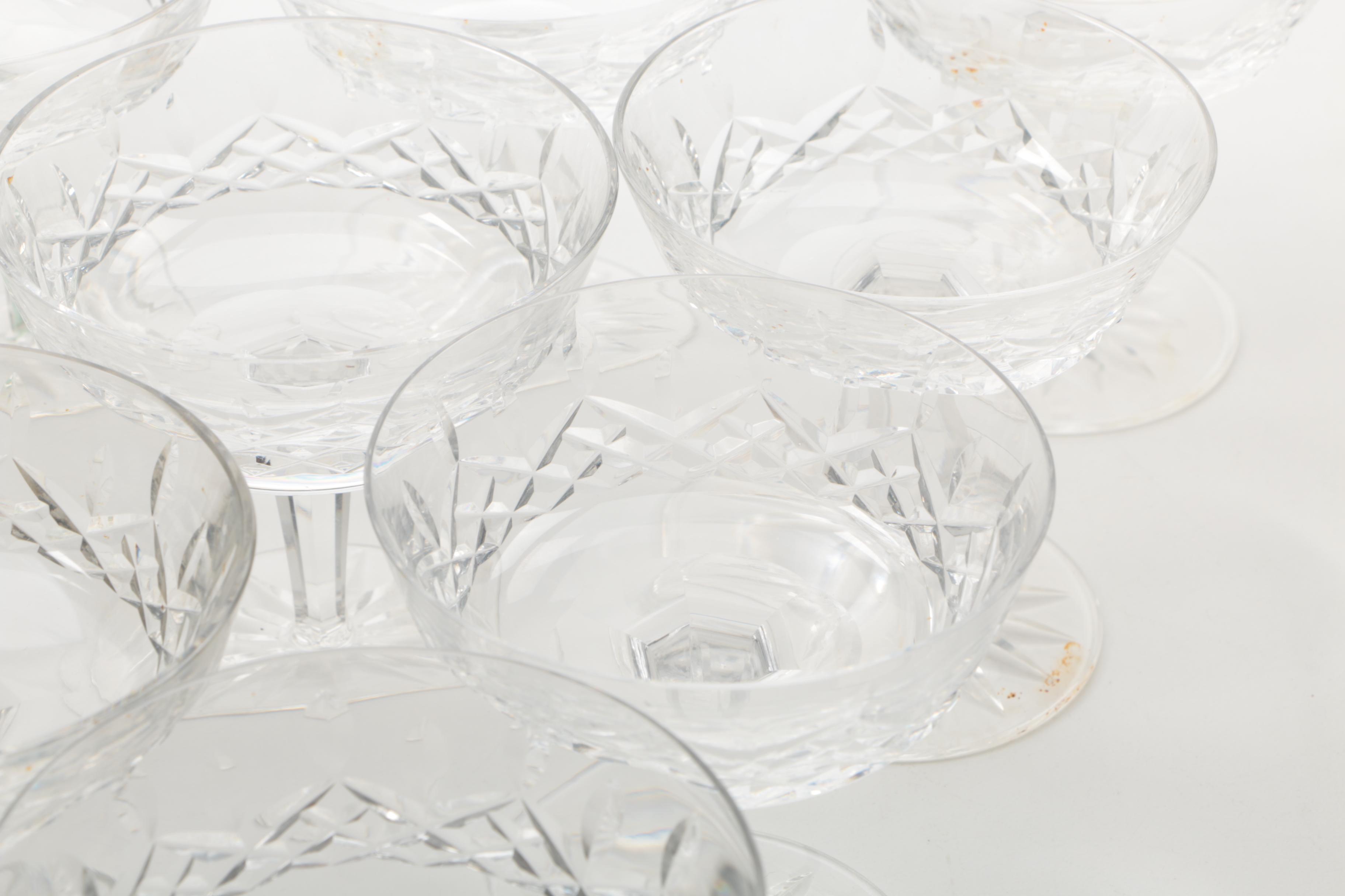 Waterford Crystal "Lismore" Champagne Coupes