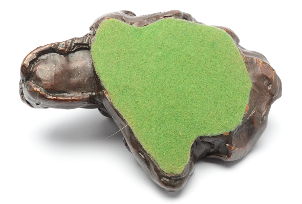 Cast Bronze Sculpture of a Dog's Head