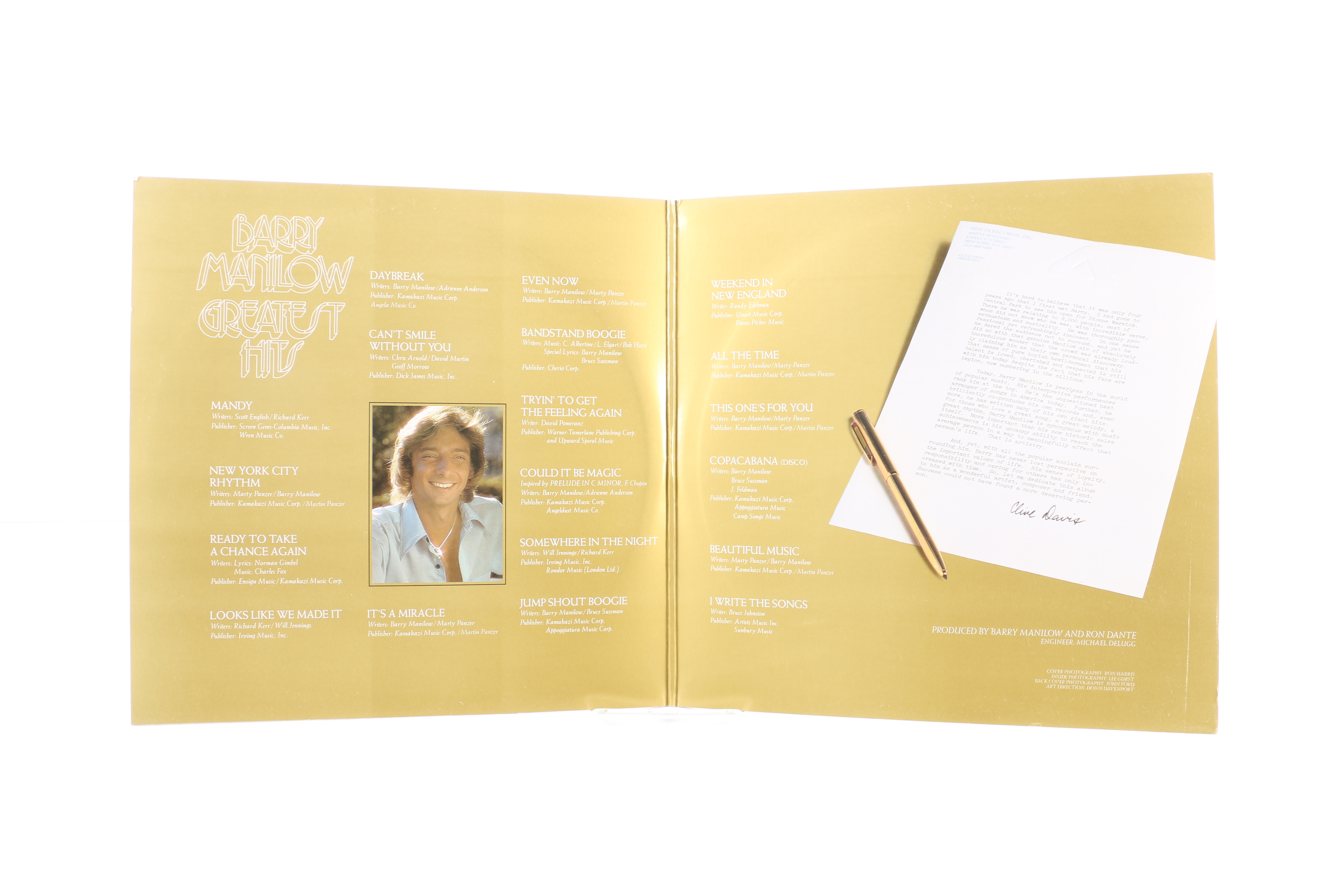 Barry Manilow LPs Including “This One’s For You” and “Barry Manilow I”