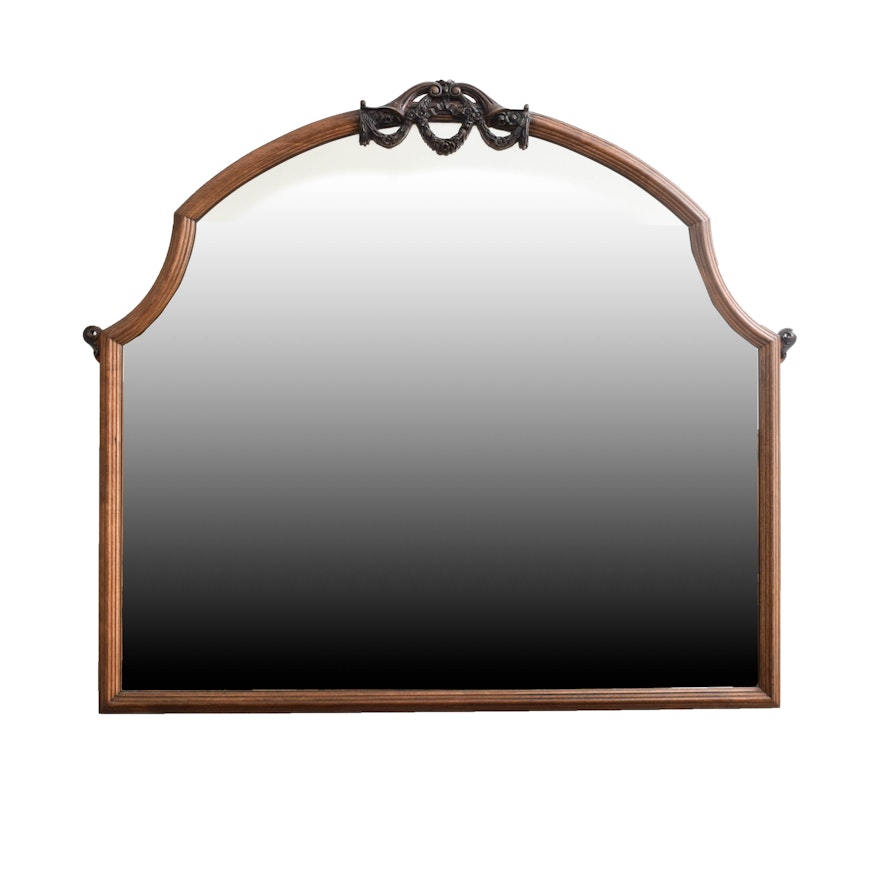 Vintage Carved Wood Framed Wall Mirror