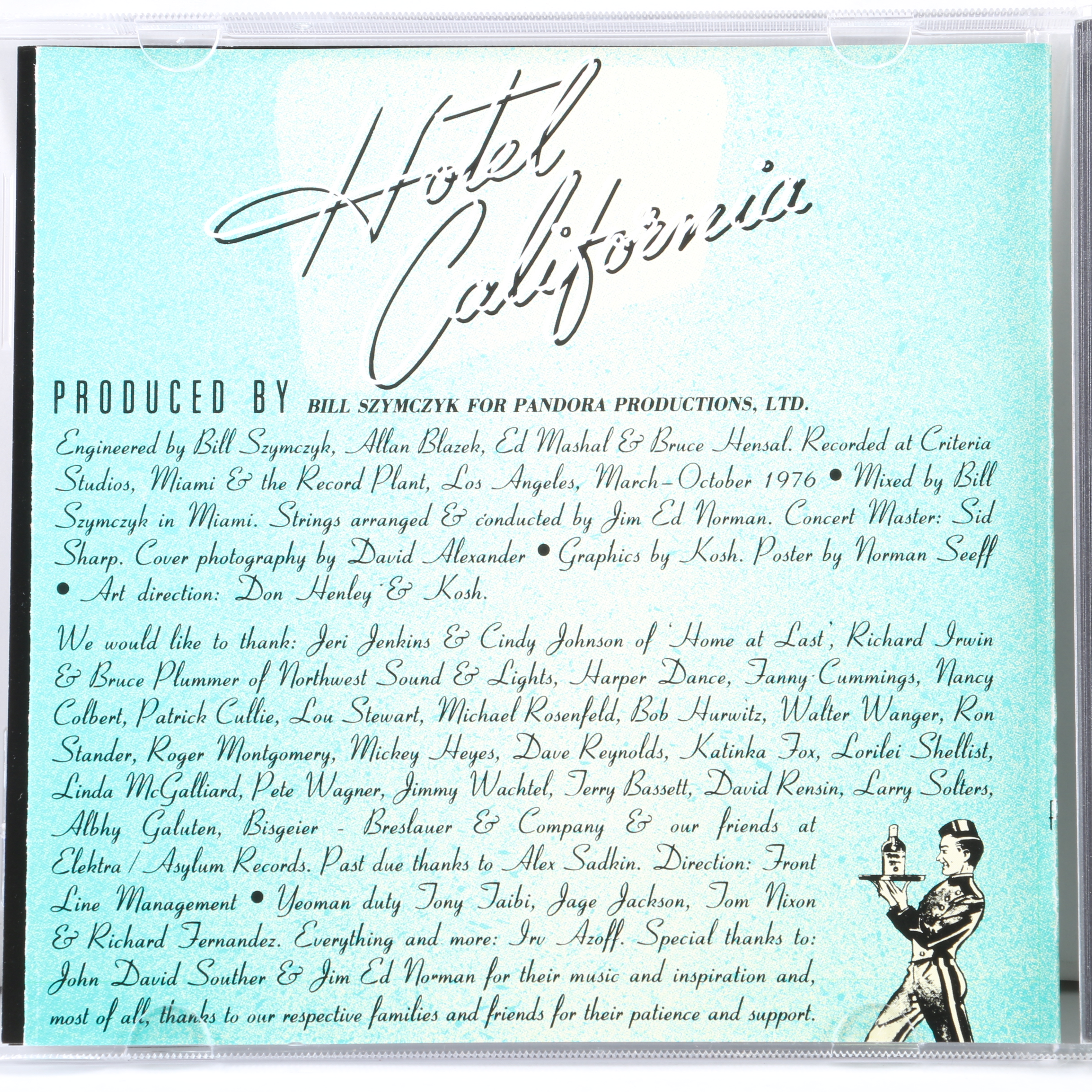 Eagles "Hotel California" 24kt Gold Original Master Recording Audiophile CD