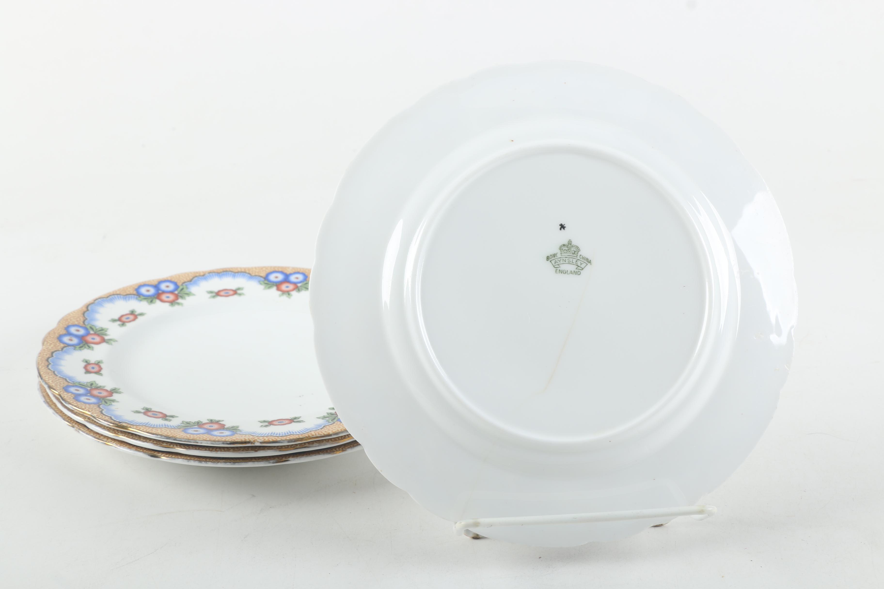 Vintage Aynsley English Dinner Plates 1934-39