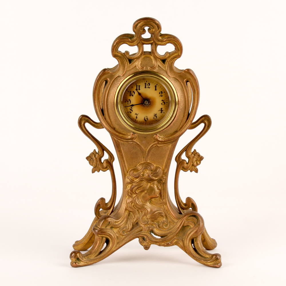Antique American Art Nouveau Mantel Clock