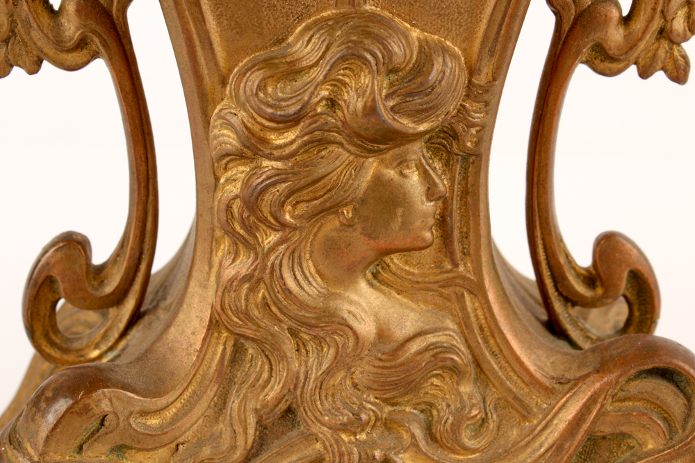 Antique American Art Nouveau Mantel Clock