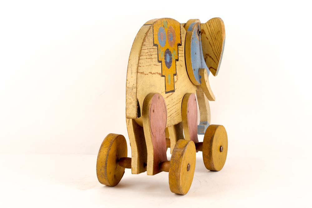 Vintage Wooden Elephant Pull Toy