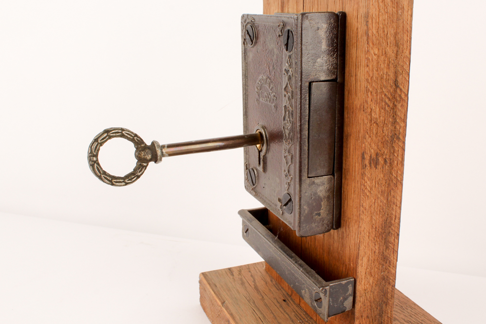Antique Lock and Rim Lock with Key