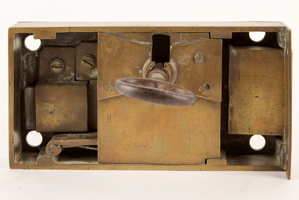 Antique Lock and Rim Lock with Key