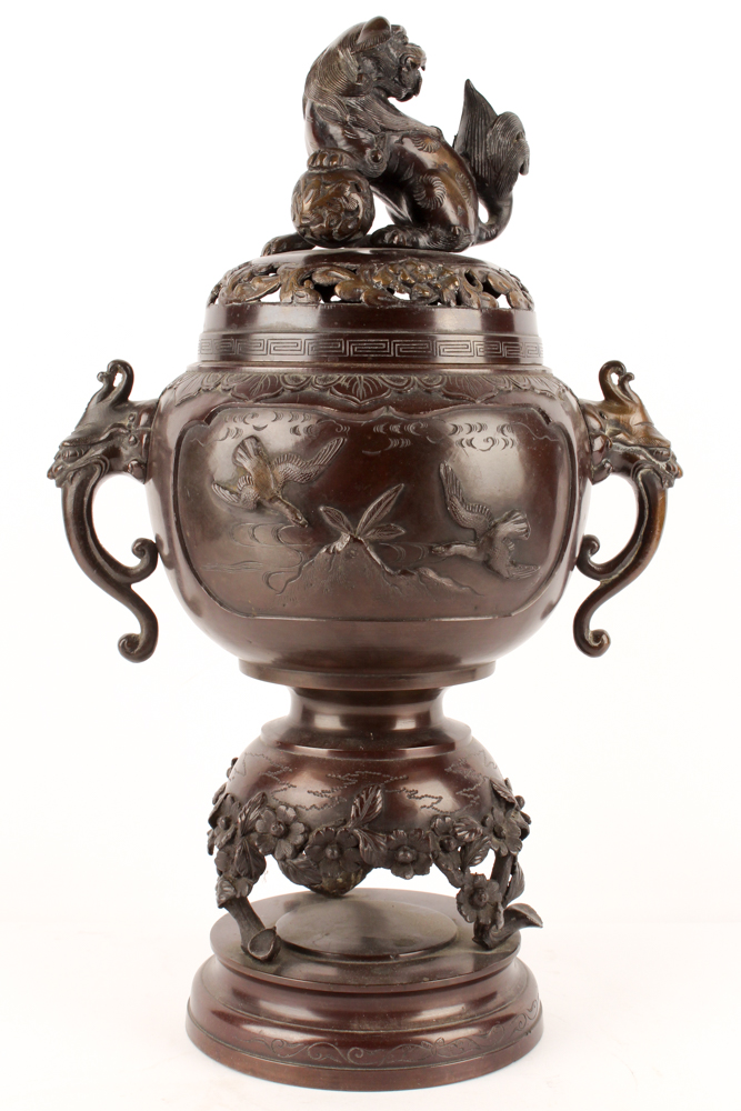 Guardian Lion Bronze Incense Burner