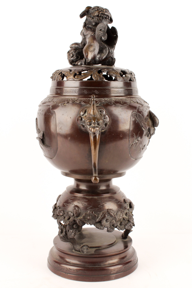 Guardian Lion Bronze Incense Burner