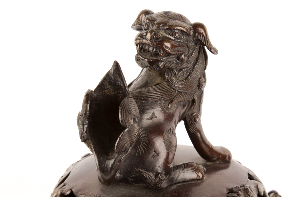 Guardian Lion Bronze Incense Burner
