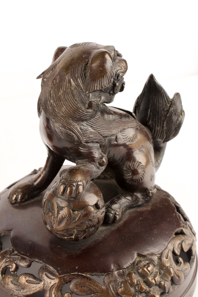 Guardian Lion Bronze Incense Burner