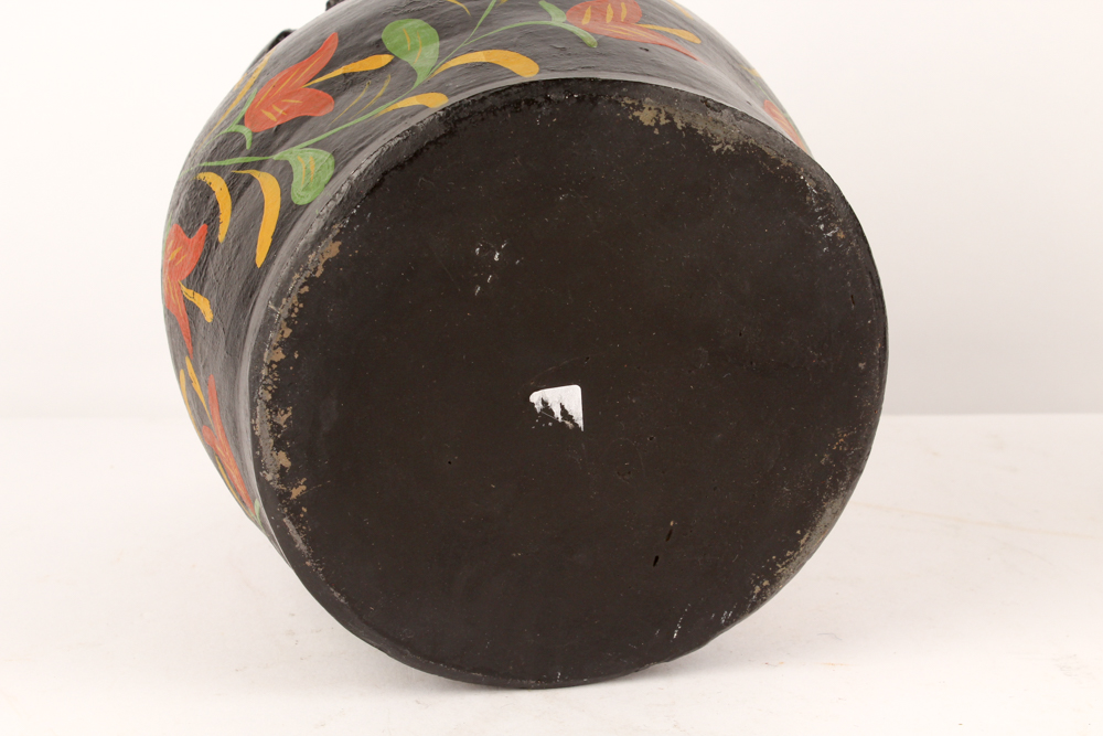 Vintage Hand-Painted Clay Jug and Pot