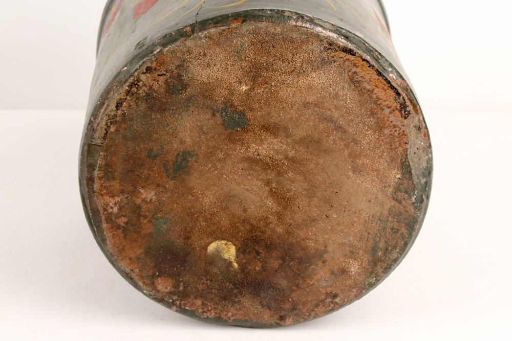 Vintage Hand-Painted Clay Jug and Pot