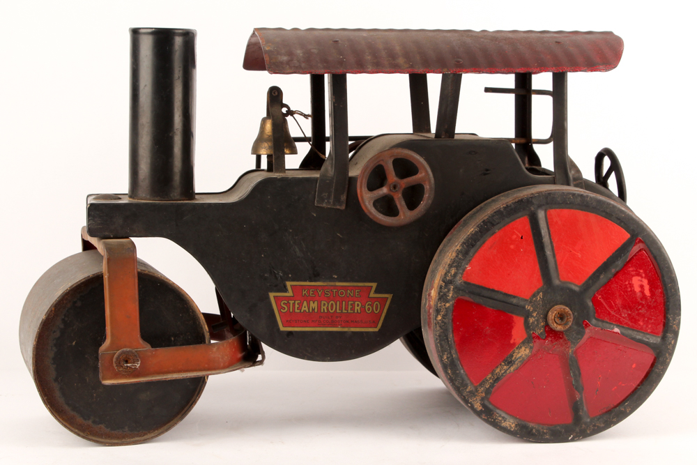1920s Pressed Steel Ride On Toy Keystone Steamroller