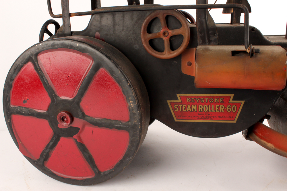 1920s Pressed Steel Ride On Toy Keystone Steamroller
