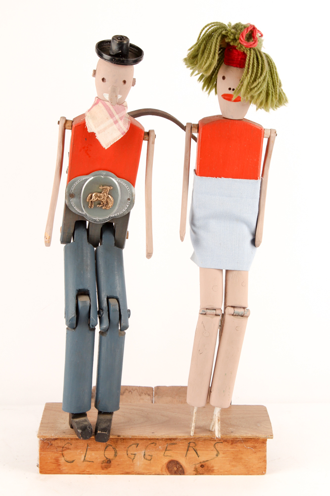Vintage Clogging Folk Art Puppets